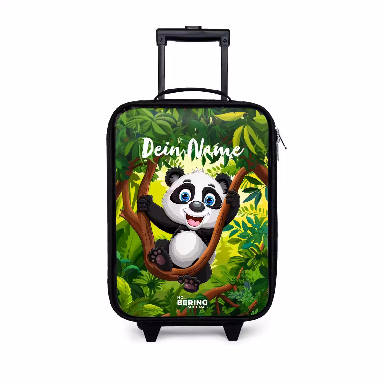 Pedro panda Kinderkoffer - Zwart klein -3d