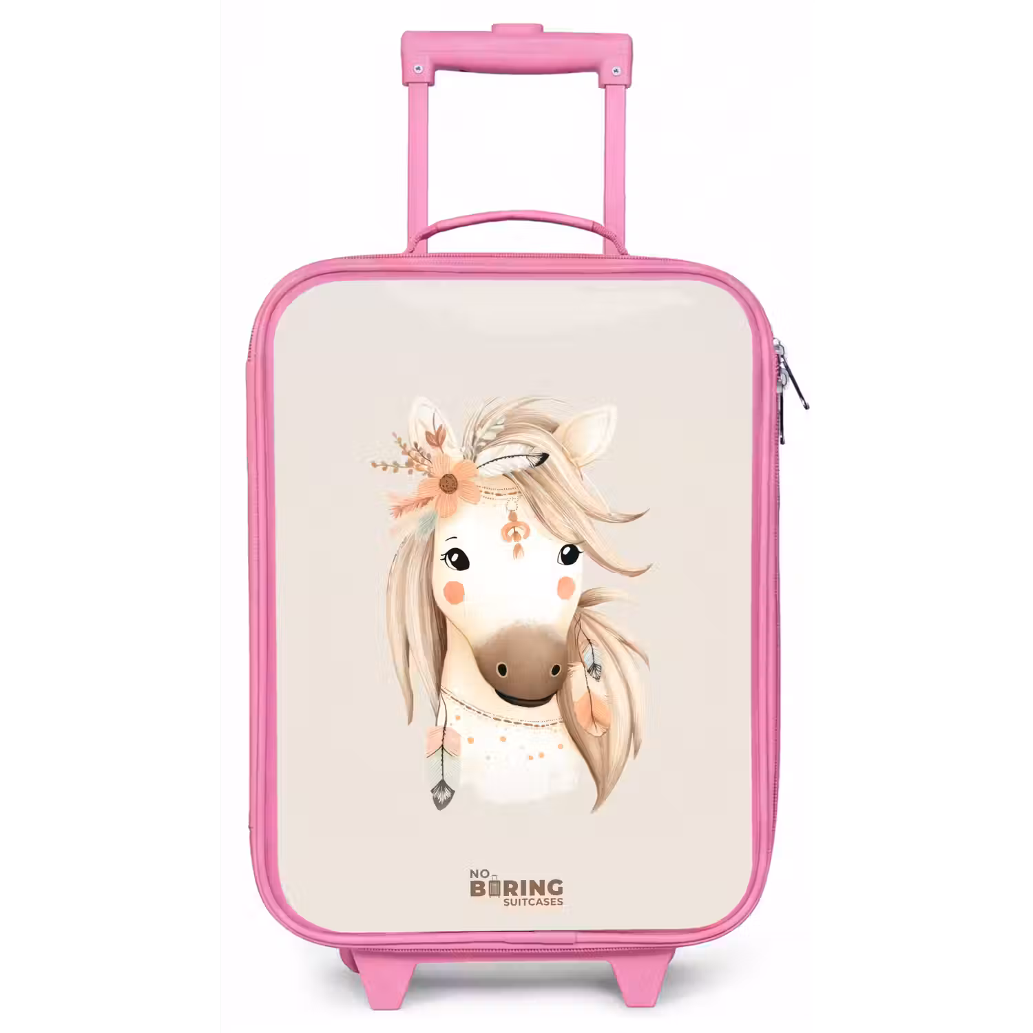 Bohemian paard in pastel kleuren Kinderkoffer - Roze klein -zz3dotto