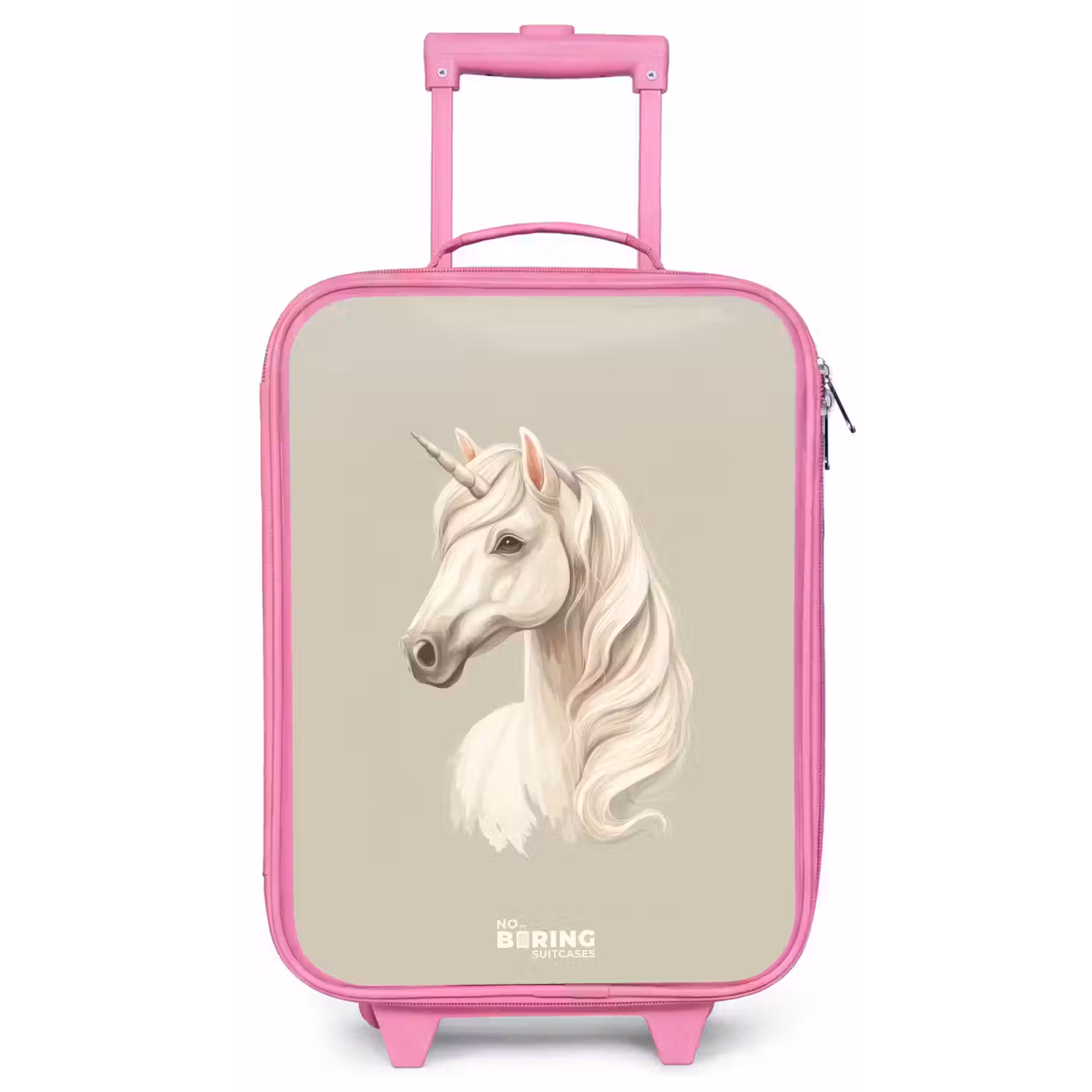 Eenhoorn in neutrale kleuren Kinderkoffer - Roze klein -zz3dotto