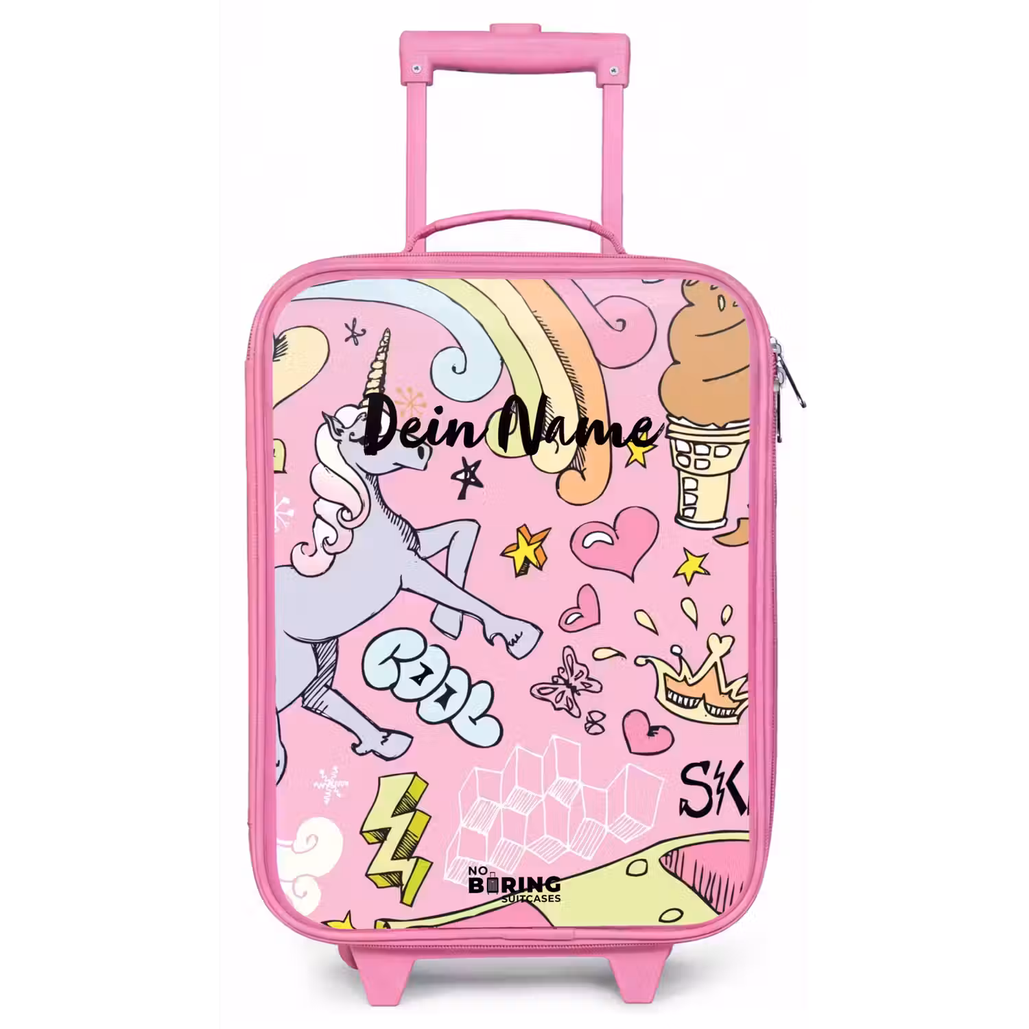 Unicorn doodles Kinderkoffer - Roze klein -zz3dotto