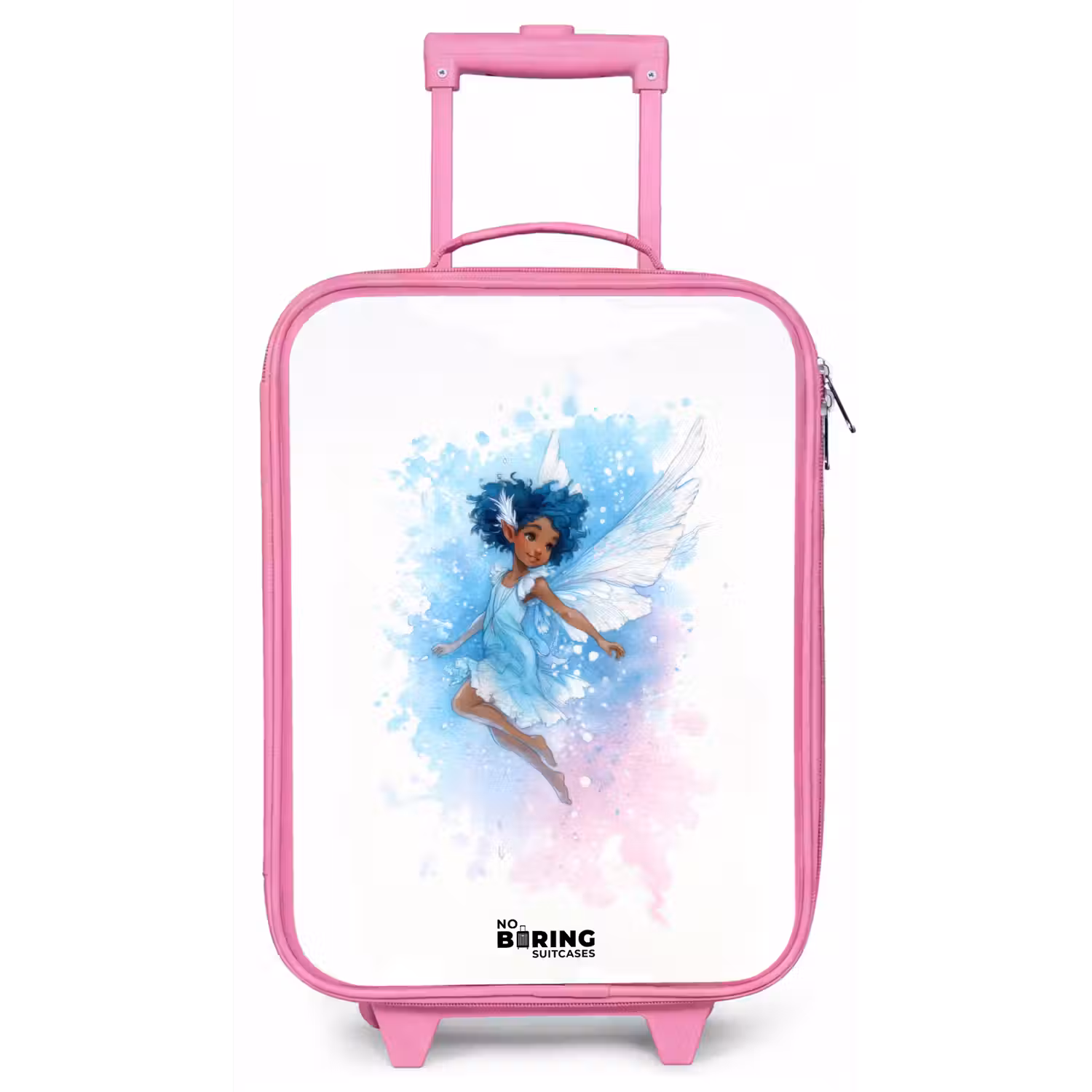 Vliegende fee in blauwe tinten Kinderkoffer - Roze klein -zz3dotto