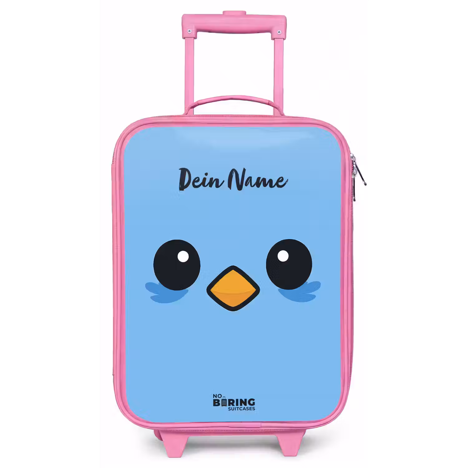 Kawai - Vogel - Blauw Kinderkoffer - Roze klein -zz3dotto