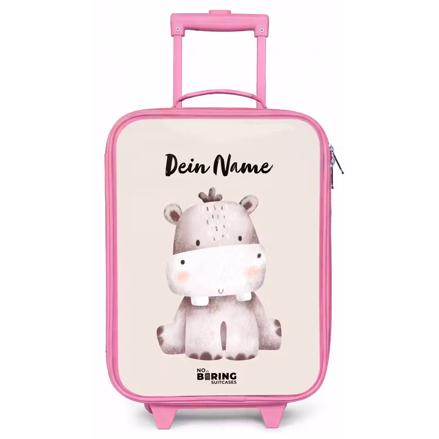 Nigel Nijlpaard Kinderkoffer - Roze klein -zz3dotto