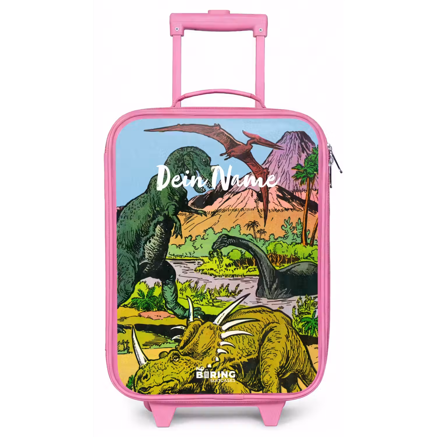 Feest in Dinosaurusland Kinderkoffer - Roze klein -zz3dotto