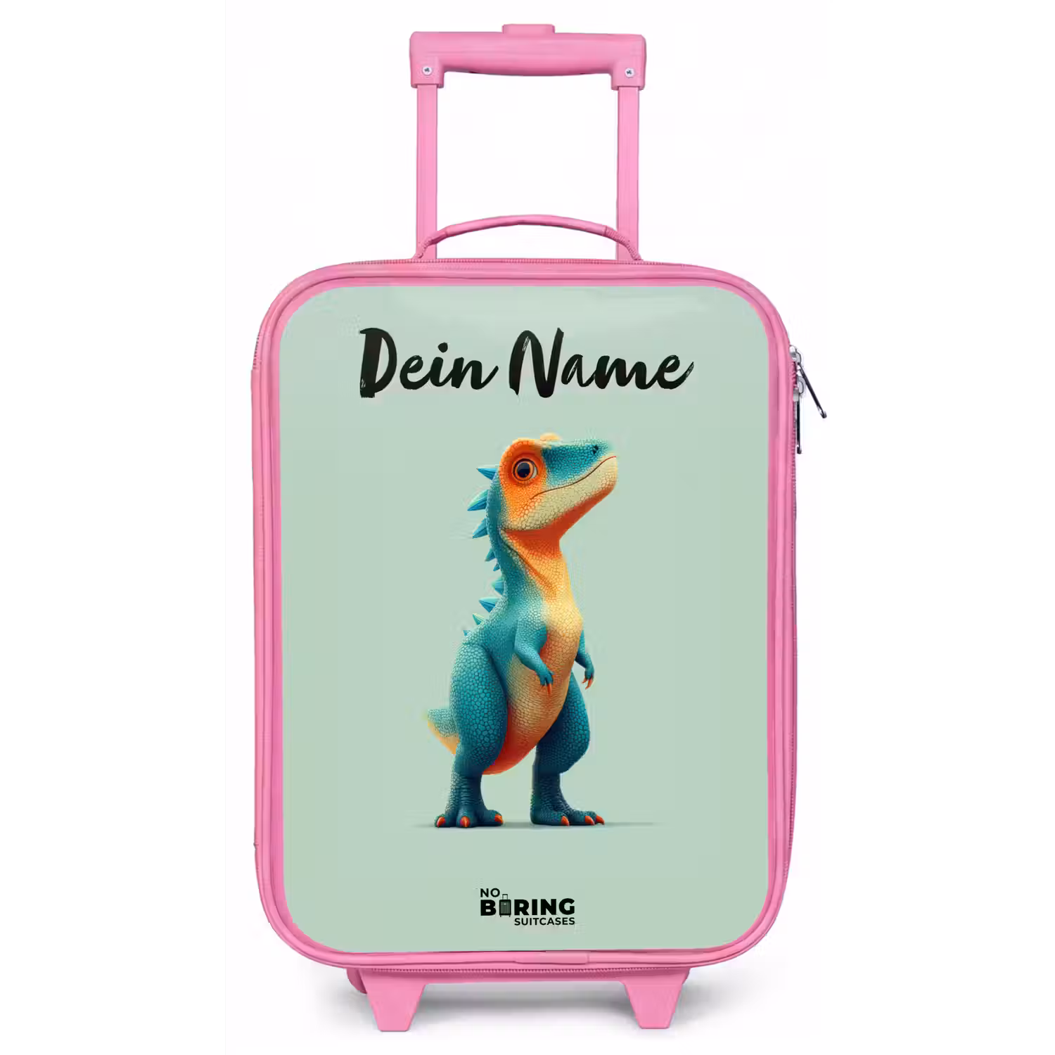 Dino - Dier - Groen - Oranje Kinderkoffer - Roze klein -zz3dotto