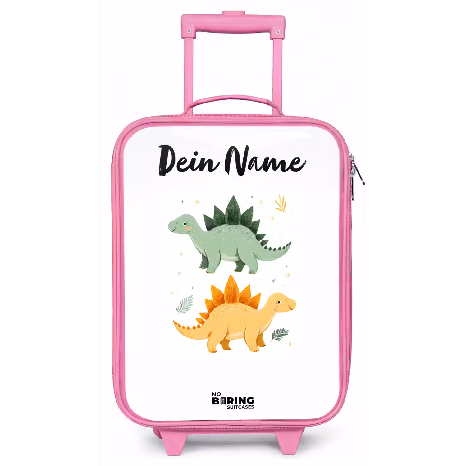 Dinos - Dieren - Groen - Oranje Kinderkoffer - Roze klein -zz3dotto