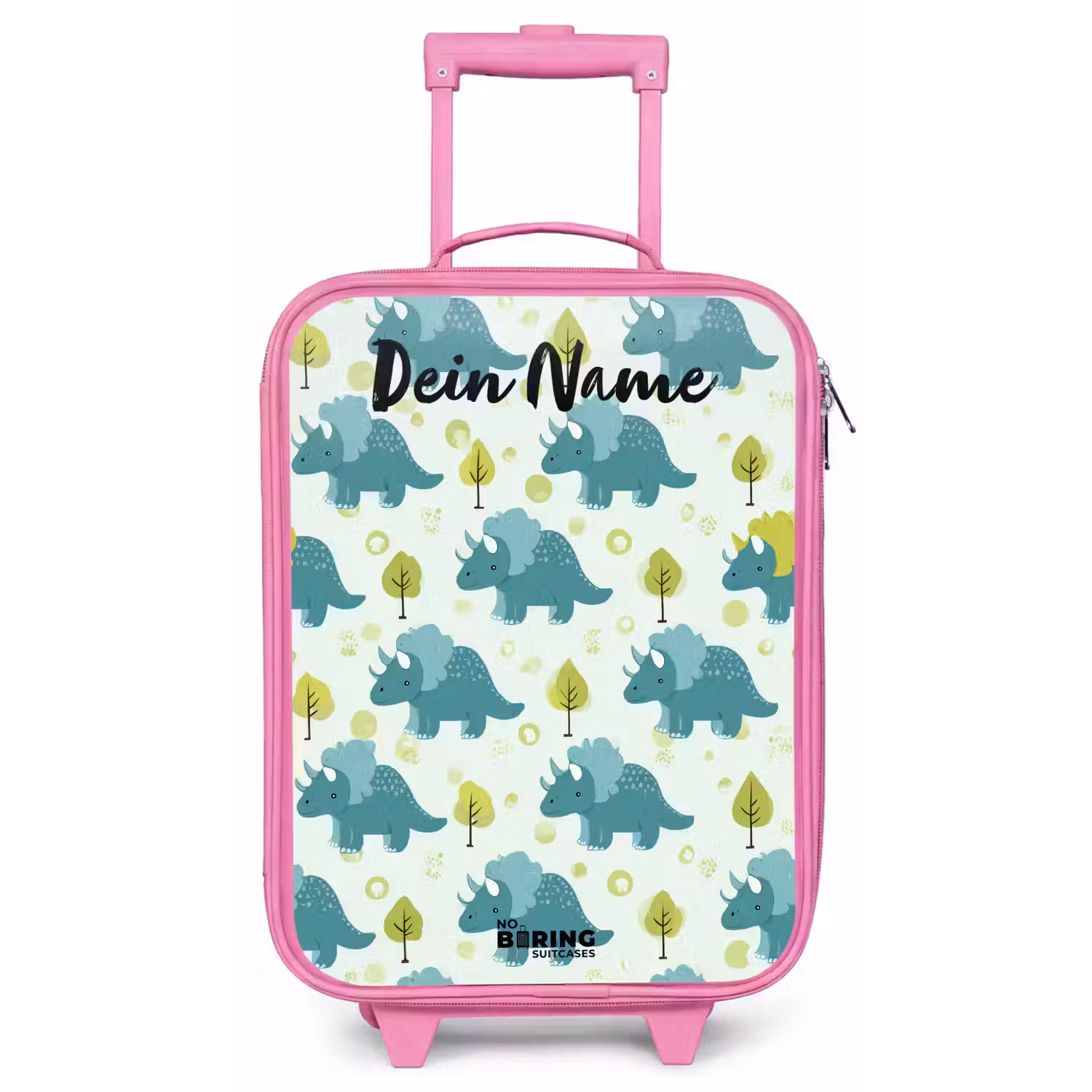 Dinos - Patroon - Natuur Kinderkoffer - Roze klein -zz3dotto