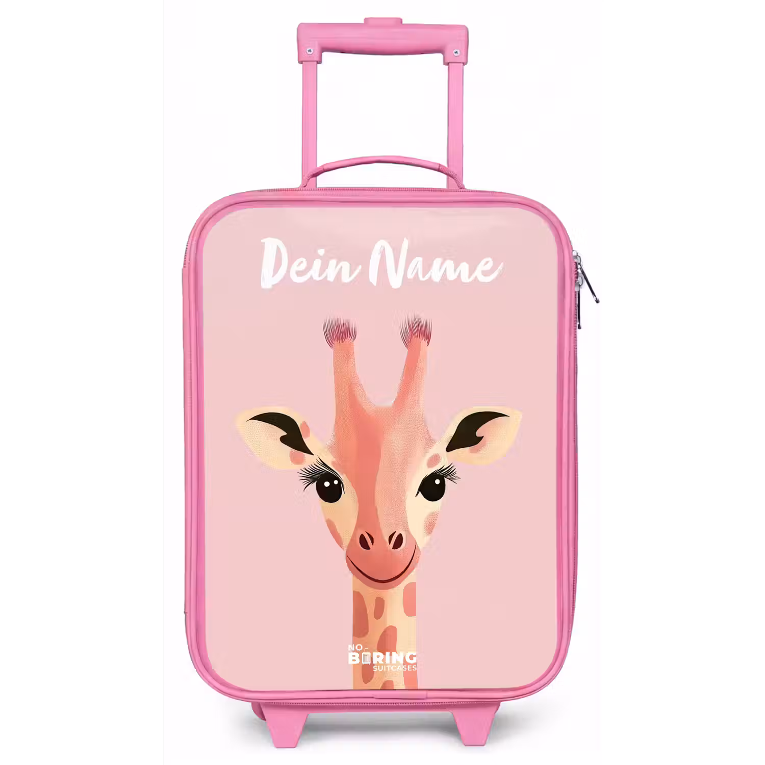 Giraffe - Wimpers - Minimalistisch - Roze Kinderkoffer - Roze klein -zz3dotto
