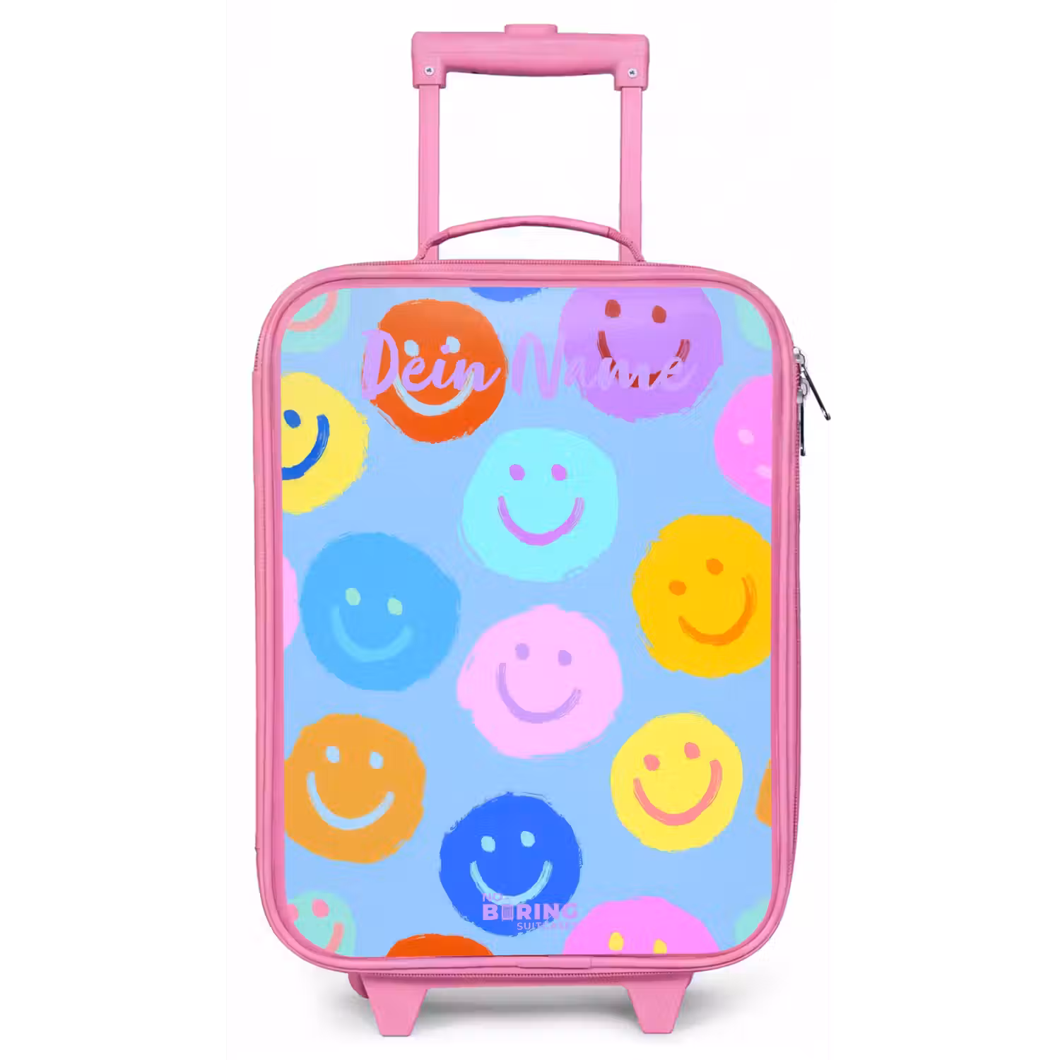 Vrolijk patroon van smileys Kinderkoffer - Roze klein -zz3dotto