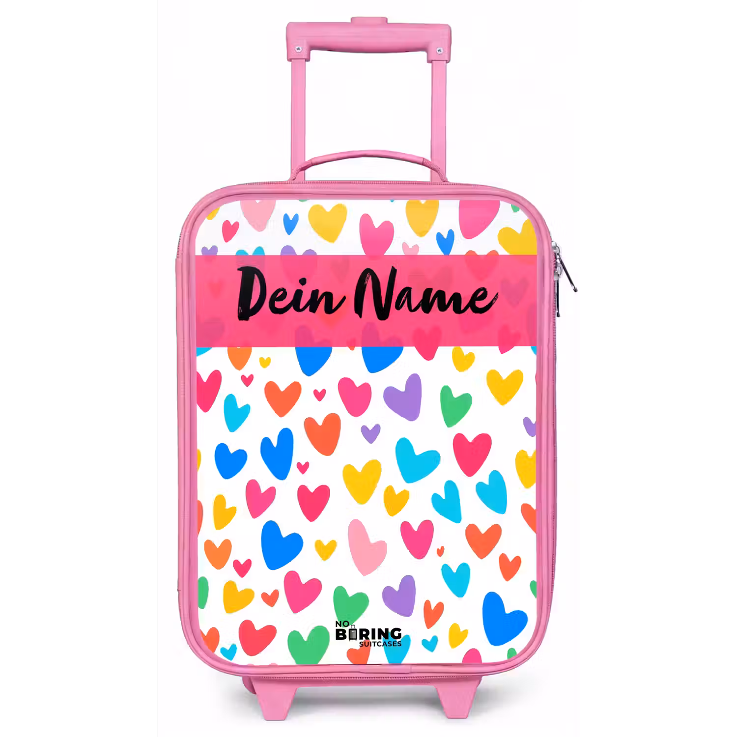 Hartjes - Kleurrijk - Patroon Kinderkoffer - Roze klein -zz3dotto