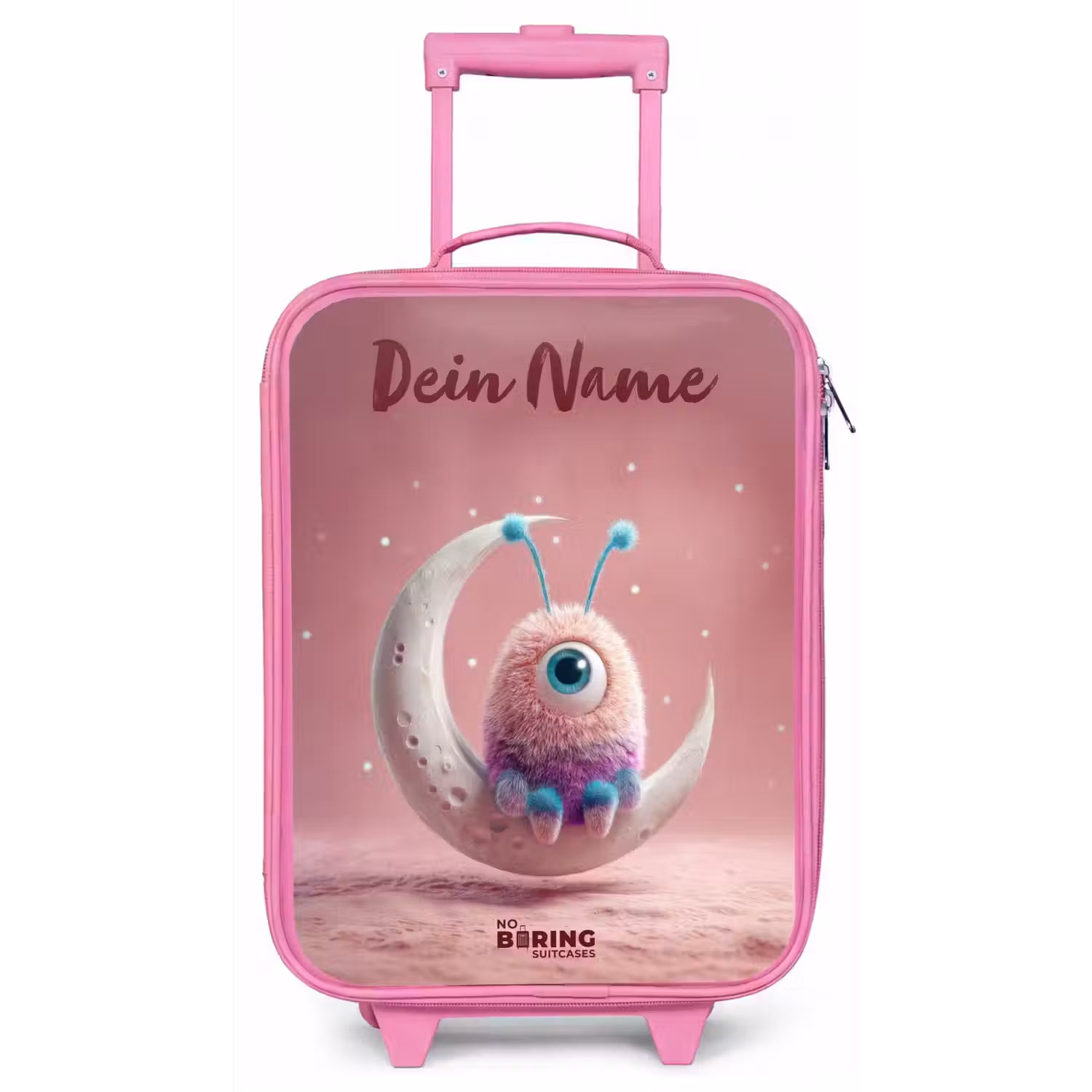 Maanwip met Pluizig Wezentje Kinderkoffer - Roze klein -zz3dotto