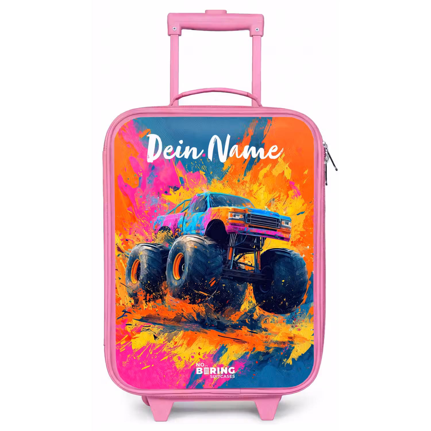 Monstertruck - Abstract - Verfspatten - Kleurrijk Kinderkoffer - Roze klein -zz3dotto
