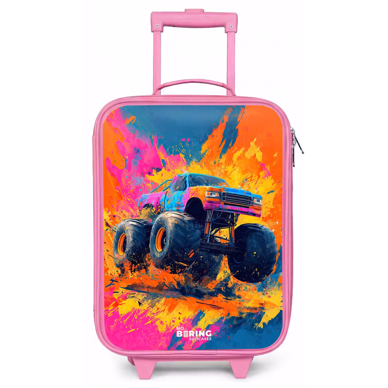 Monstertruck - Verfspatten - Kleurrijk - Explosie Kinderkoffer - Roze klein -zz3dotto