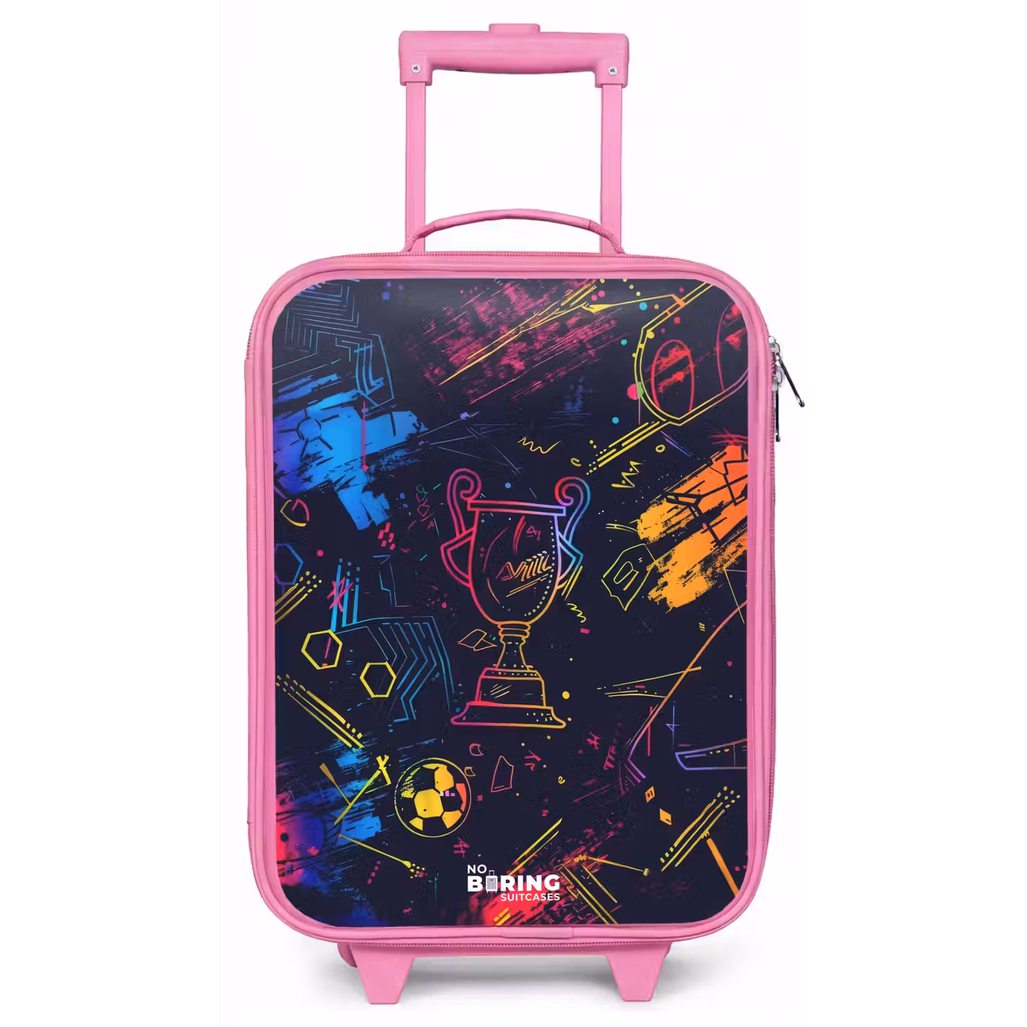 Neon sporttrofee design Kinderkoffer - Roze klein -zz3dotto