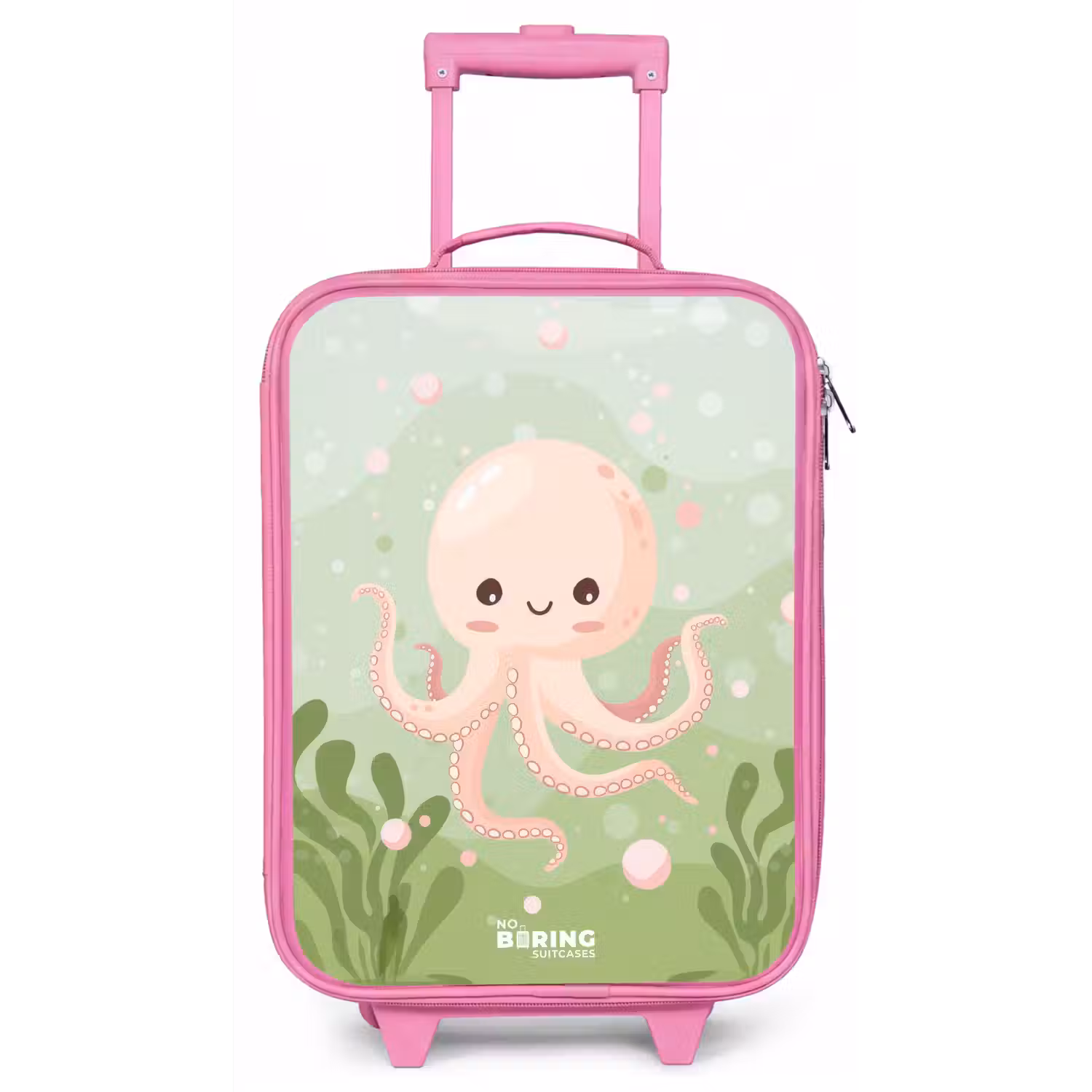 Roze octopus met een lach Kinderkoffer - Roze klein -zz3dotto