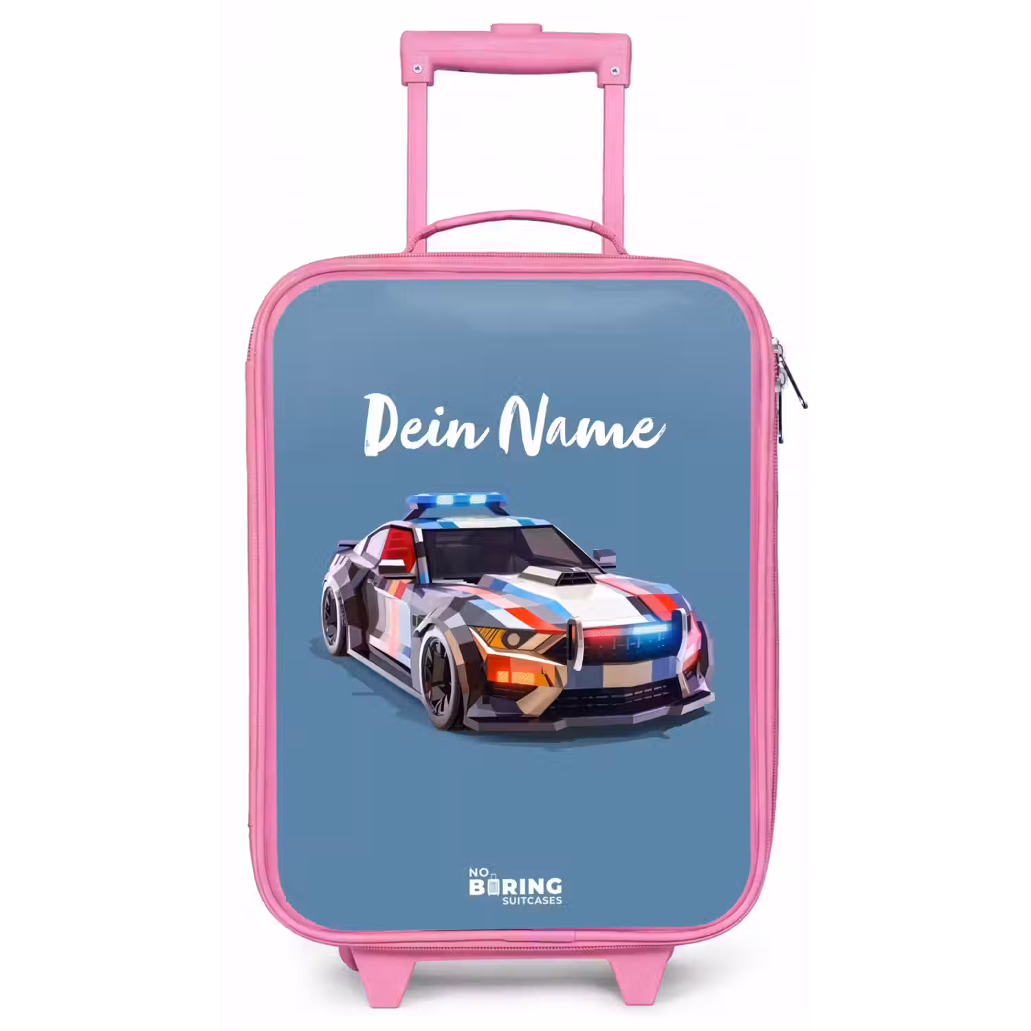 Pijlsnelle politieauto Kinderkoffer - Roze klein -zz3dotto