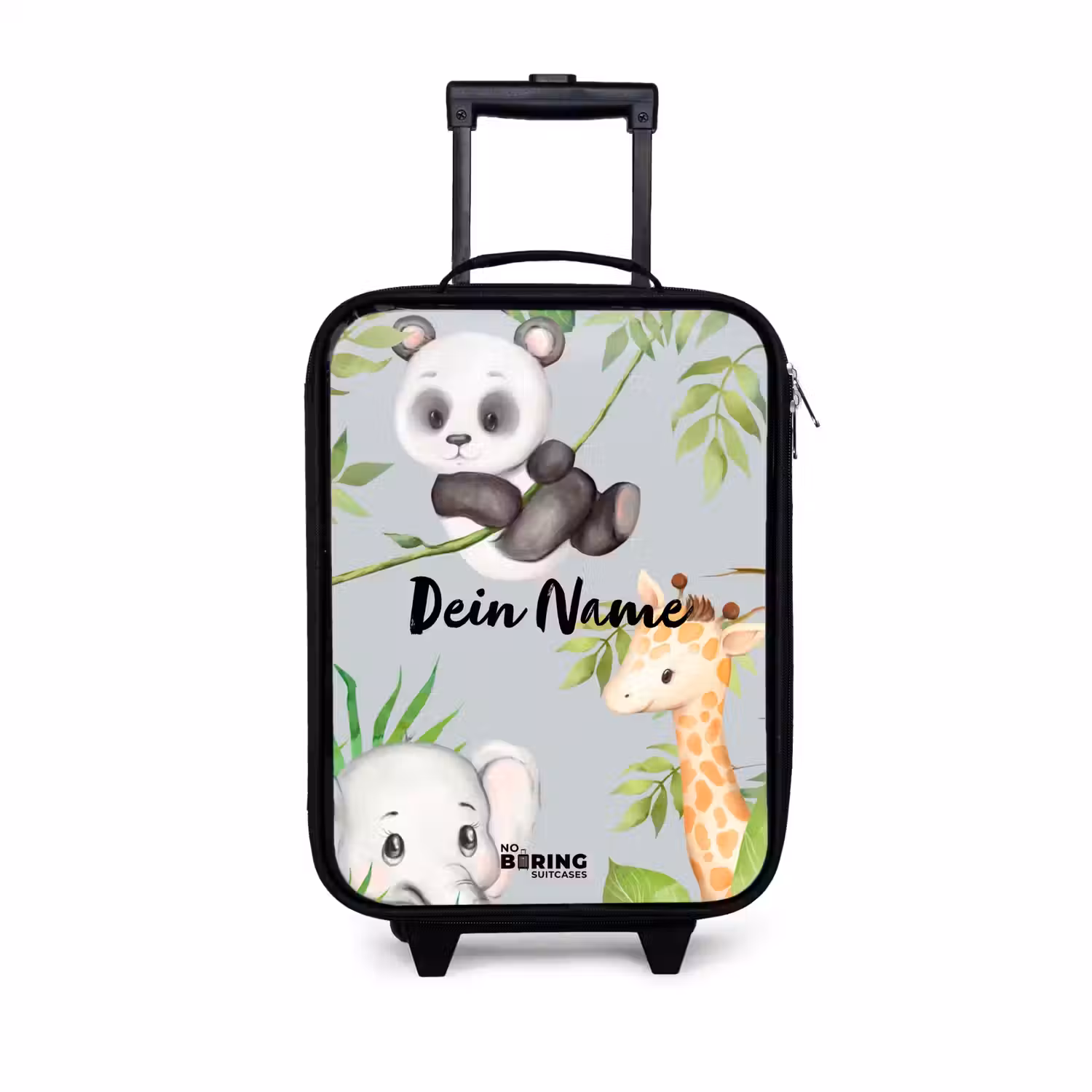 Diertjes in de jungle Kinderkoffer - Zwart klein -3d