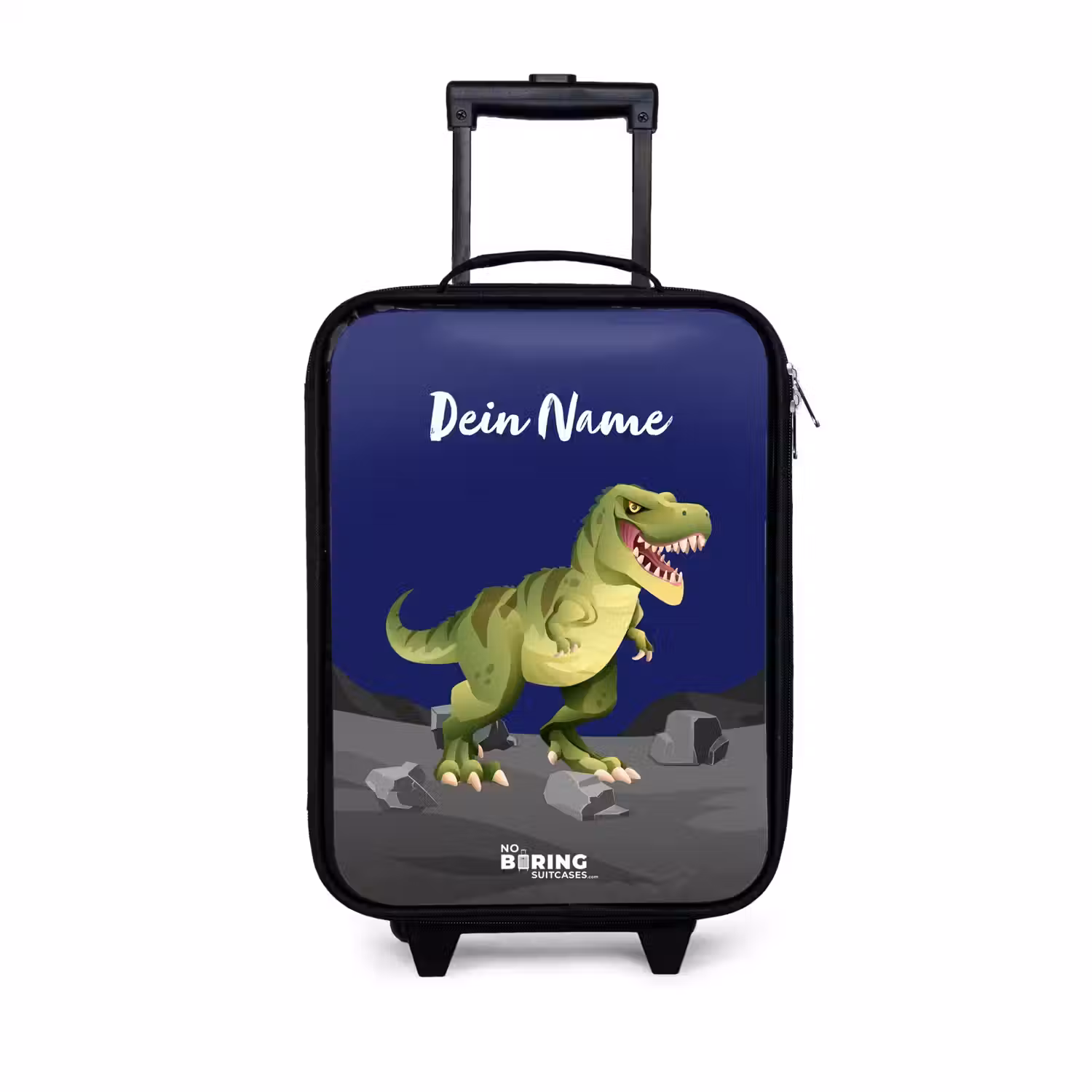Tjibbe T-Rex Kinderkoffer - Zwart klein -3d