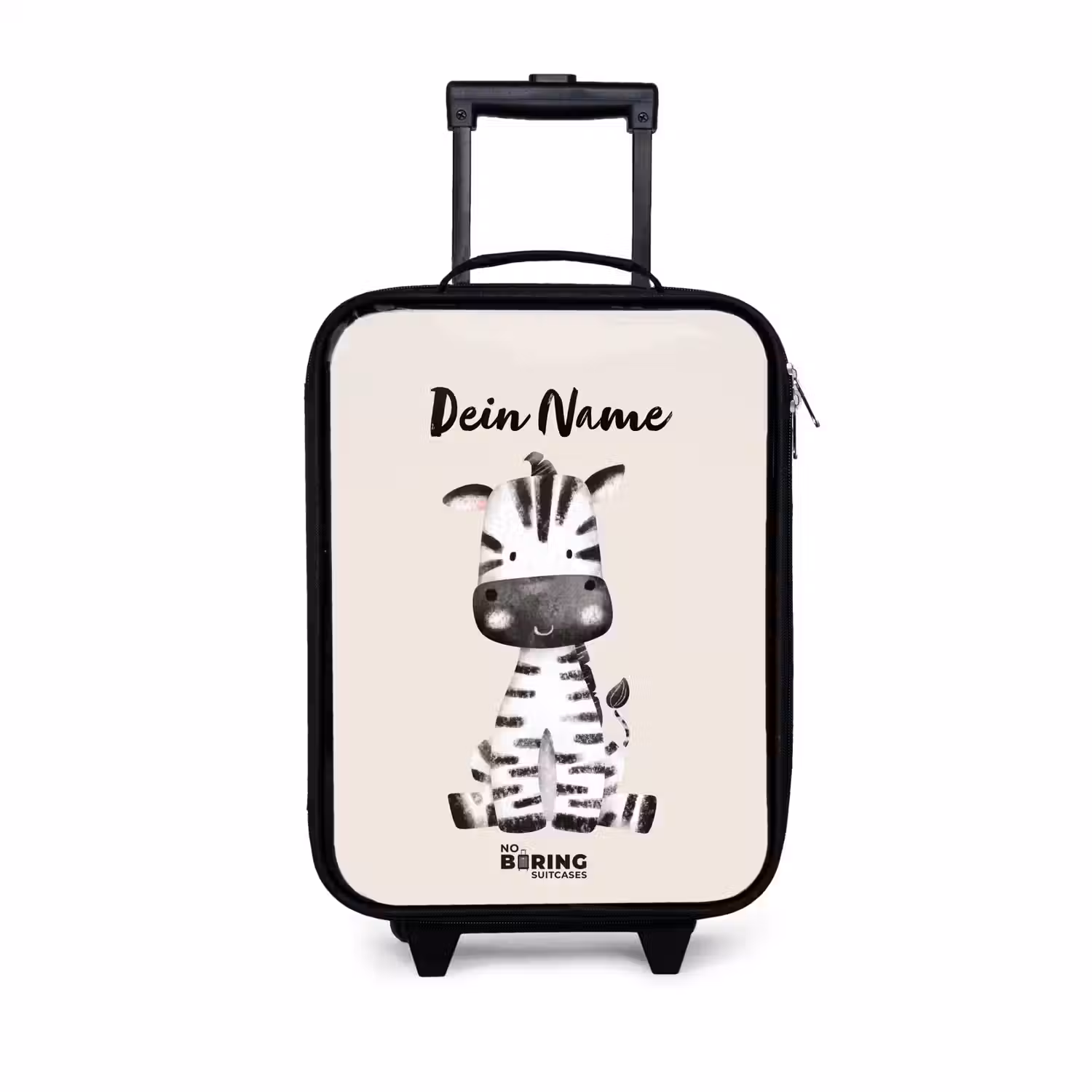 Zoë Zebra Kinderkoffer - Zwart klein -3d