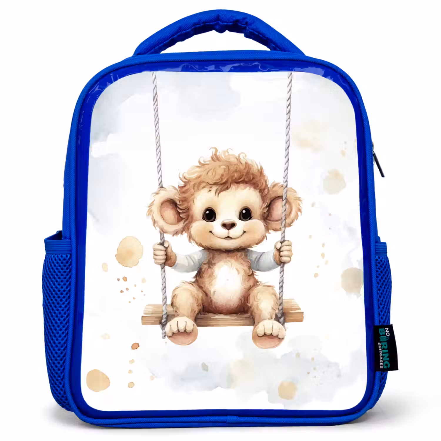 Aap - Dier - Kinderen Kinderrugzak - Blauw middel -3d