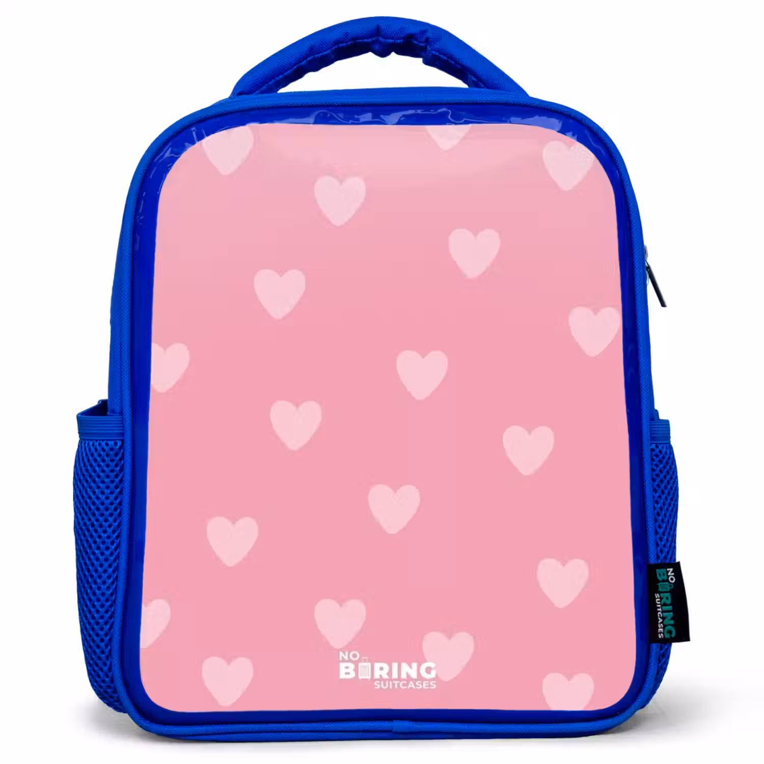 Hartjesritme Kinderrugzak - Blauw middel -3d