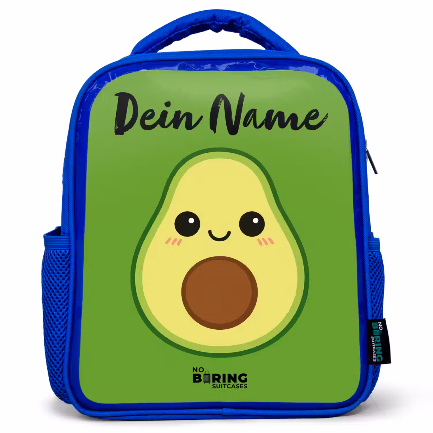 Kawai - Avocado - Groen Kinderrugzak - Blauw middel -3d