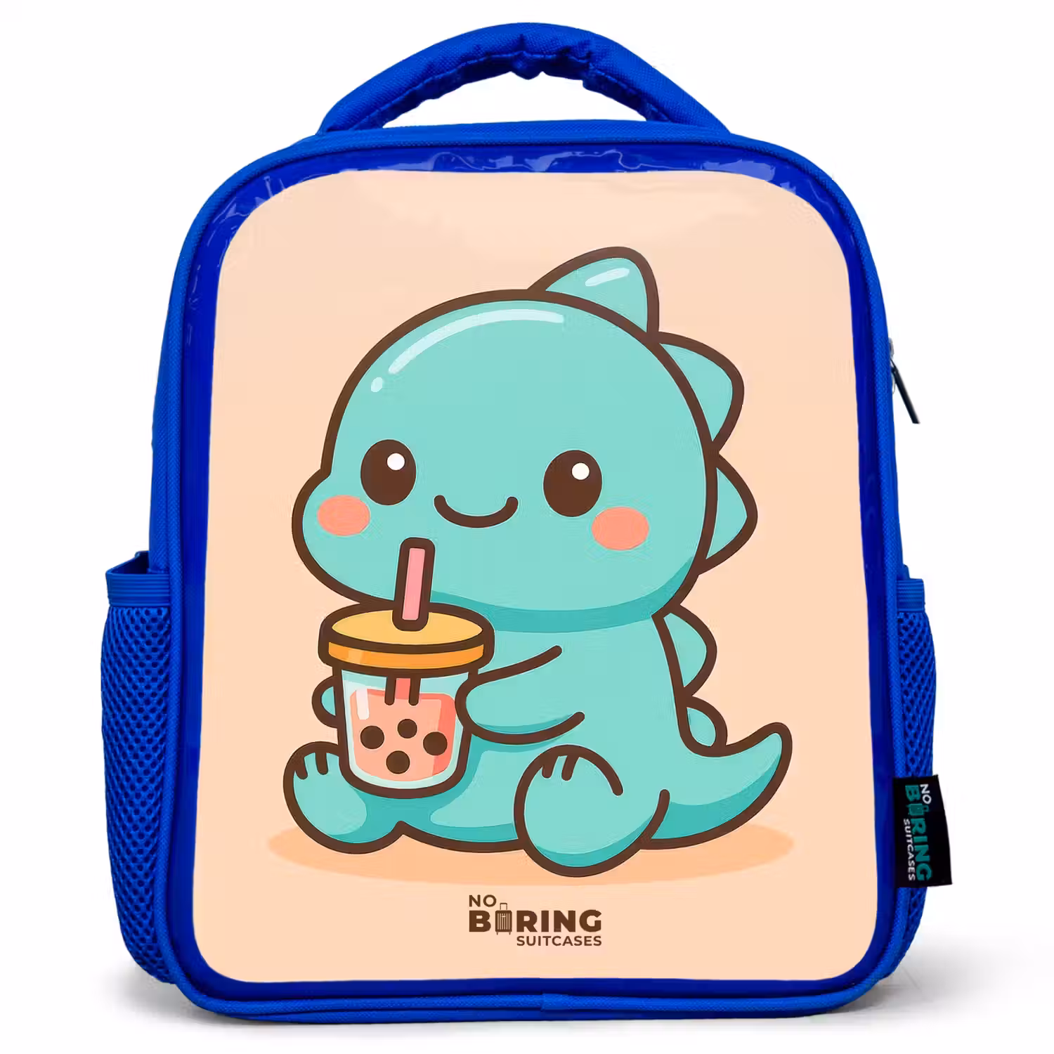 Kawai - Dino - Bubbletea Kinderrugzak - Blauw middel -3d
