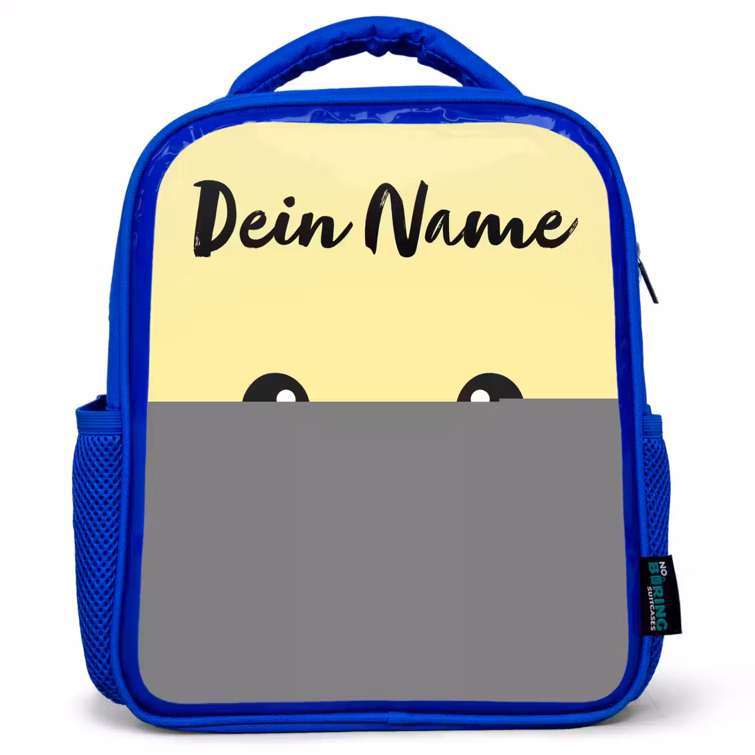 Kawai - Kuiken - Geel Kinderrugzak - Blauw middel -3d
