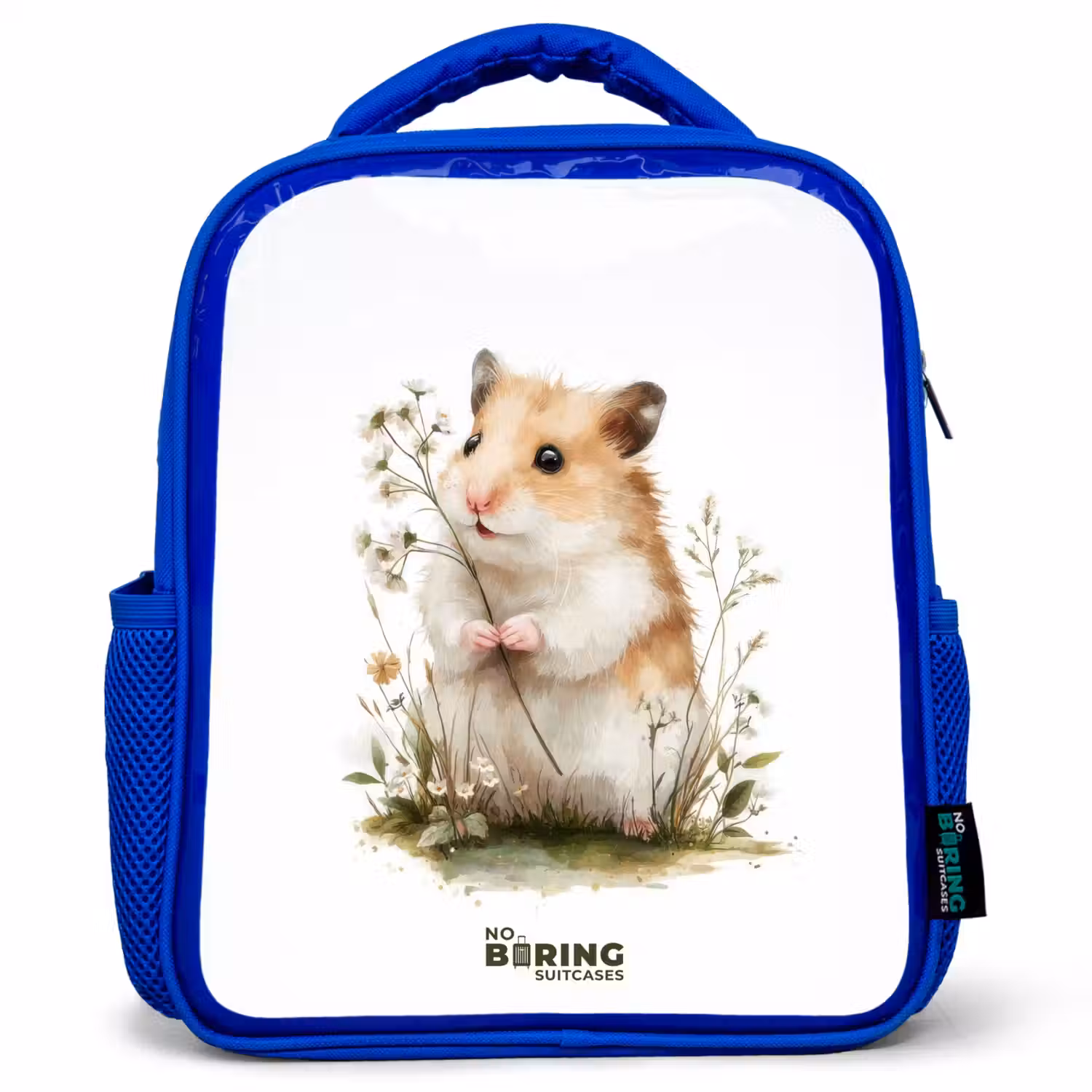 Dier - Natuur - Hamster Kinderrugzak - Blauw middel -3d