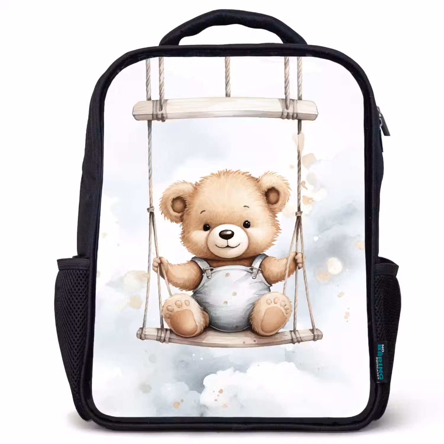 Beer - Baby - Dier - Kinderen Rugzak - Zwart middel -3d