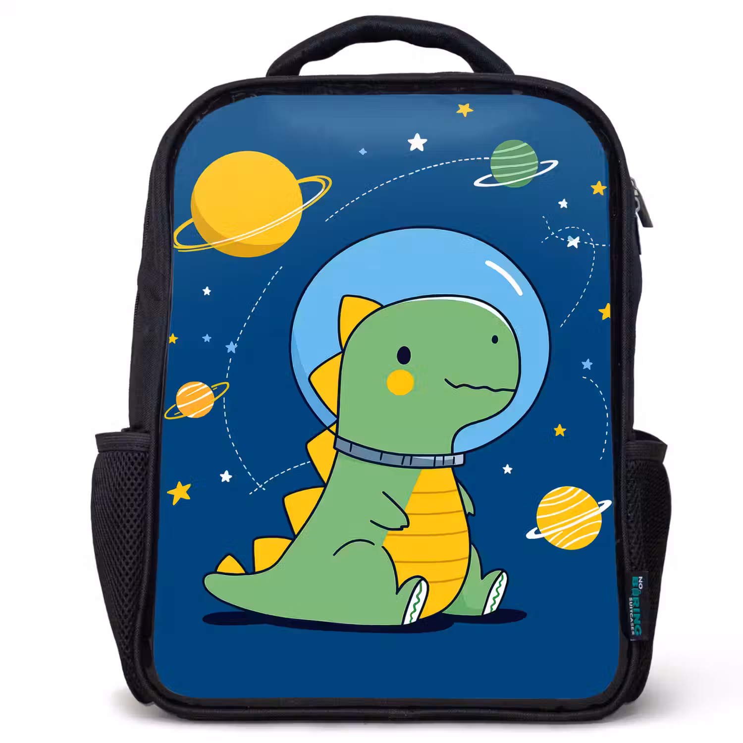 Dino - Ruimte - Planeten Rugzak - Zwart middel -3d