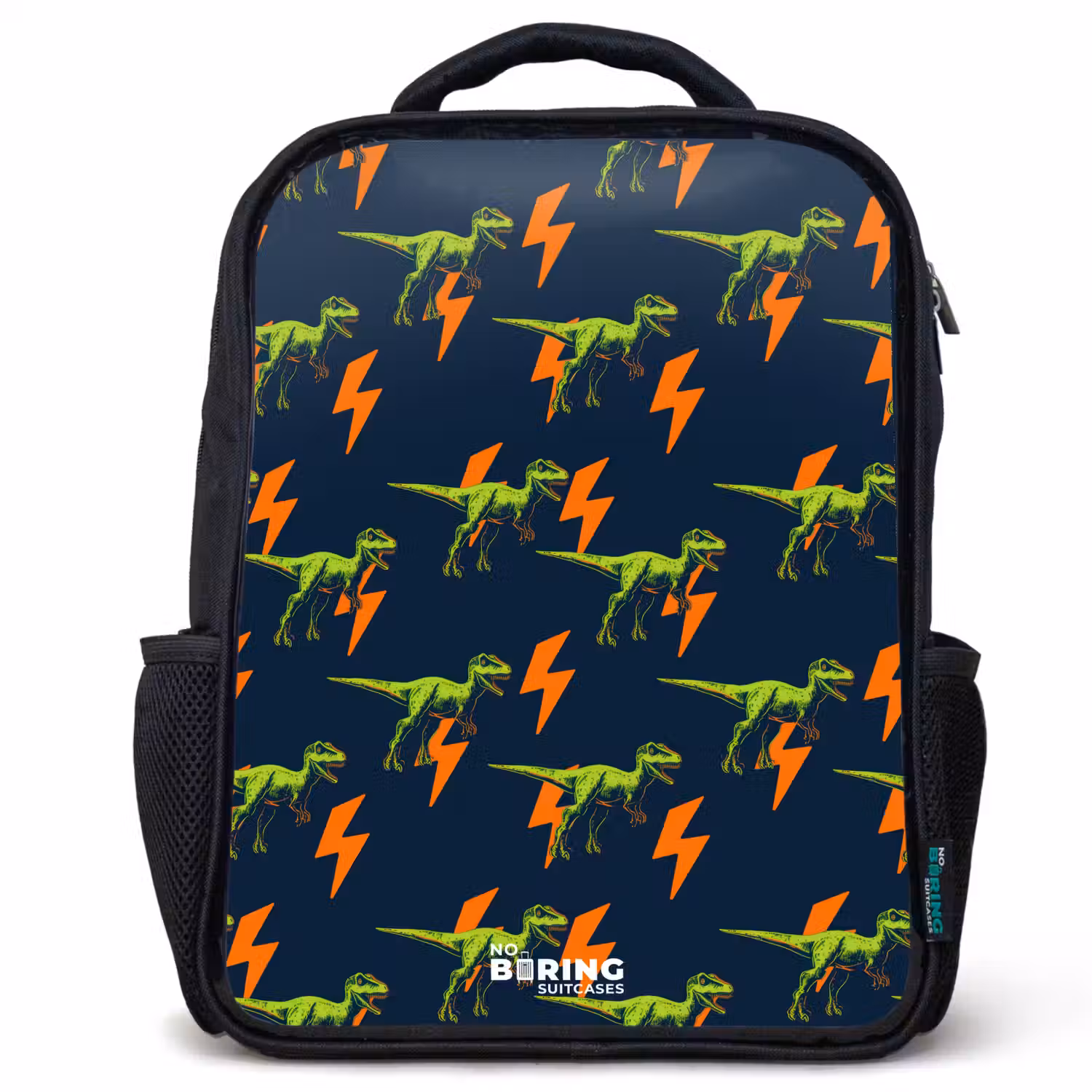 Dinos - Bliksem - Dieren - Blauw Rugzak - Zwart middel -3d