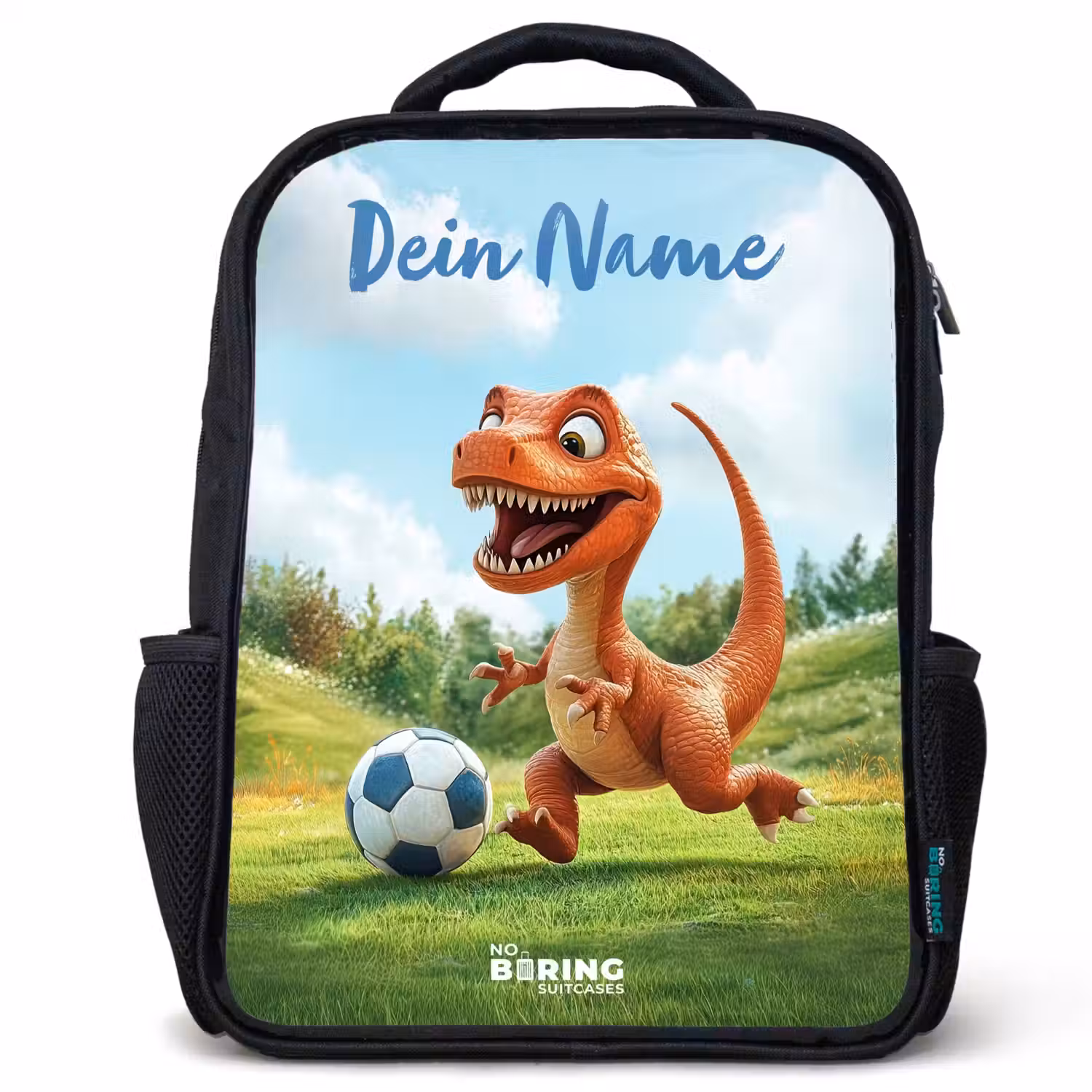 Voetbal - Dino - Sport Rugzak - Zwart middel -3d