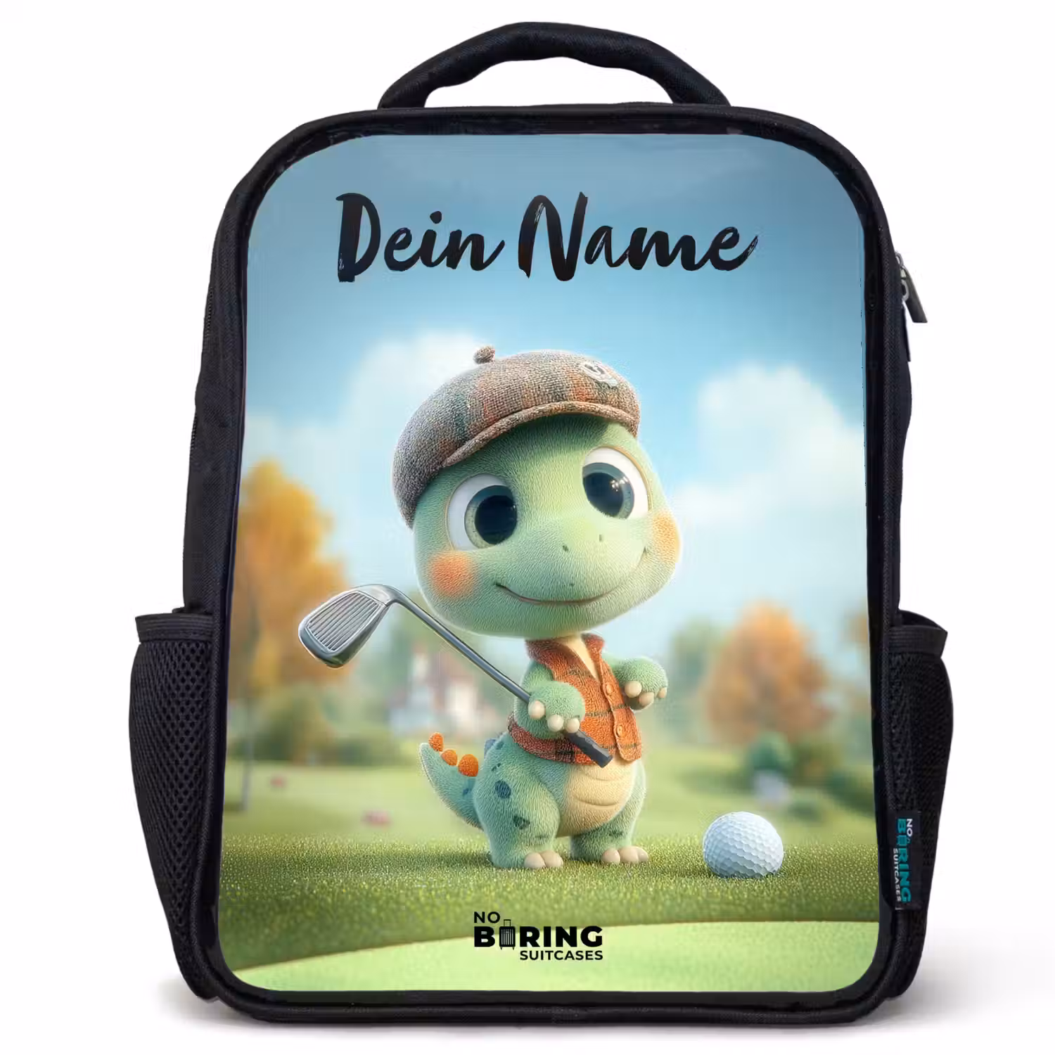 Golf - Dino - Groen Rugzak - Zwart middel -3d