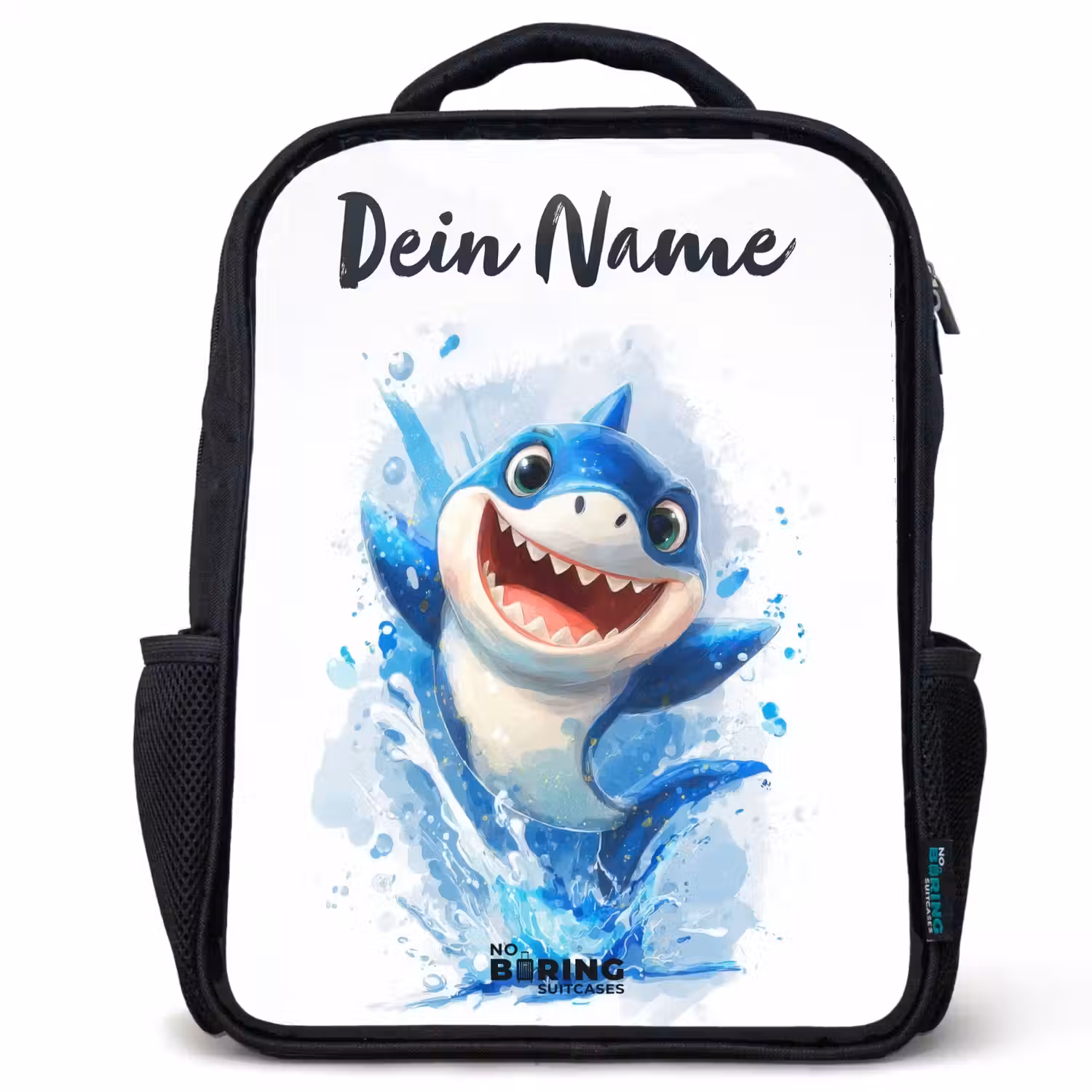 Haai - Tanden - Water Rugzak - Zwart middel -3d