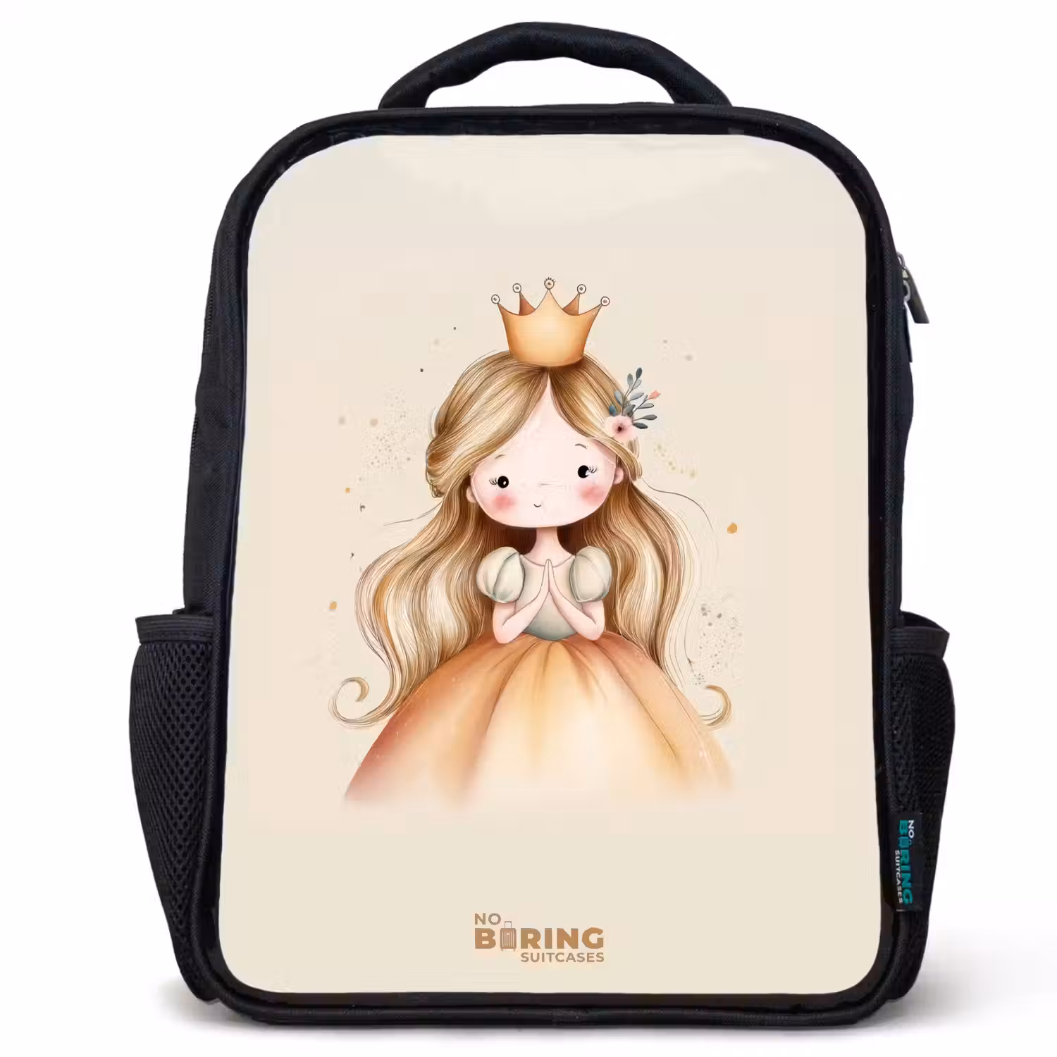 Prinses in gouden tinten Rugzak - Zwart middel -3d