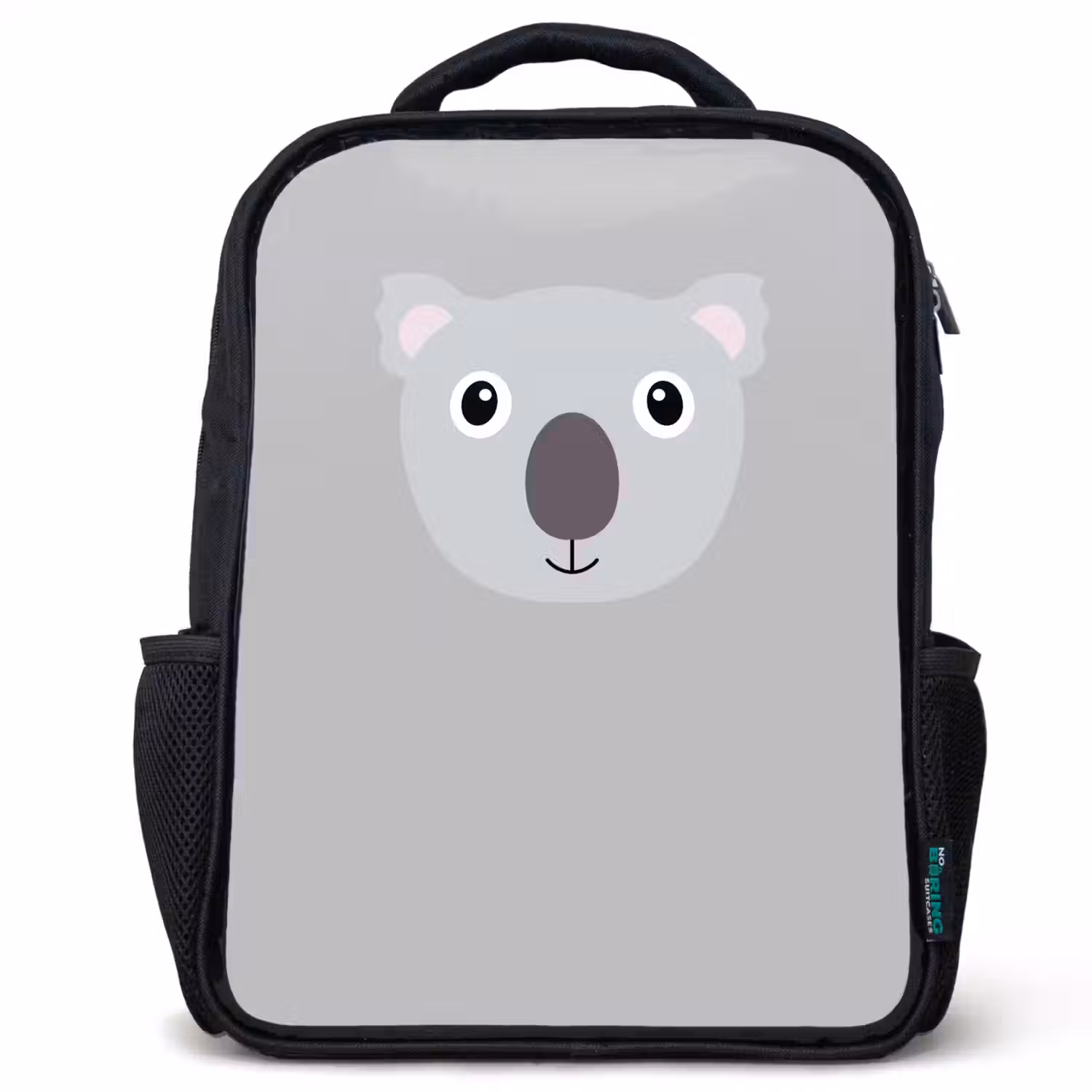 Dierenportret - Koala - grijs Rugzak - Zwart middel -3d
