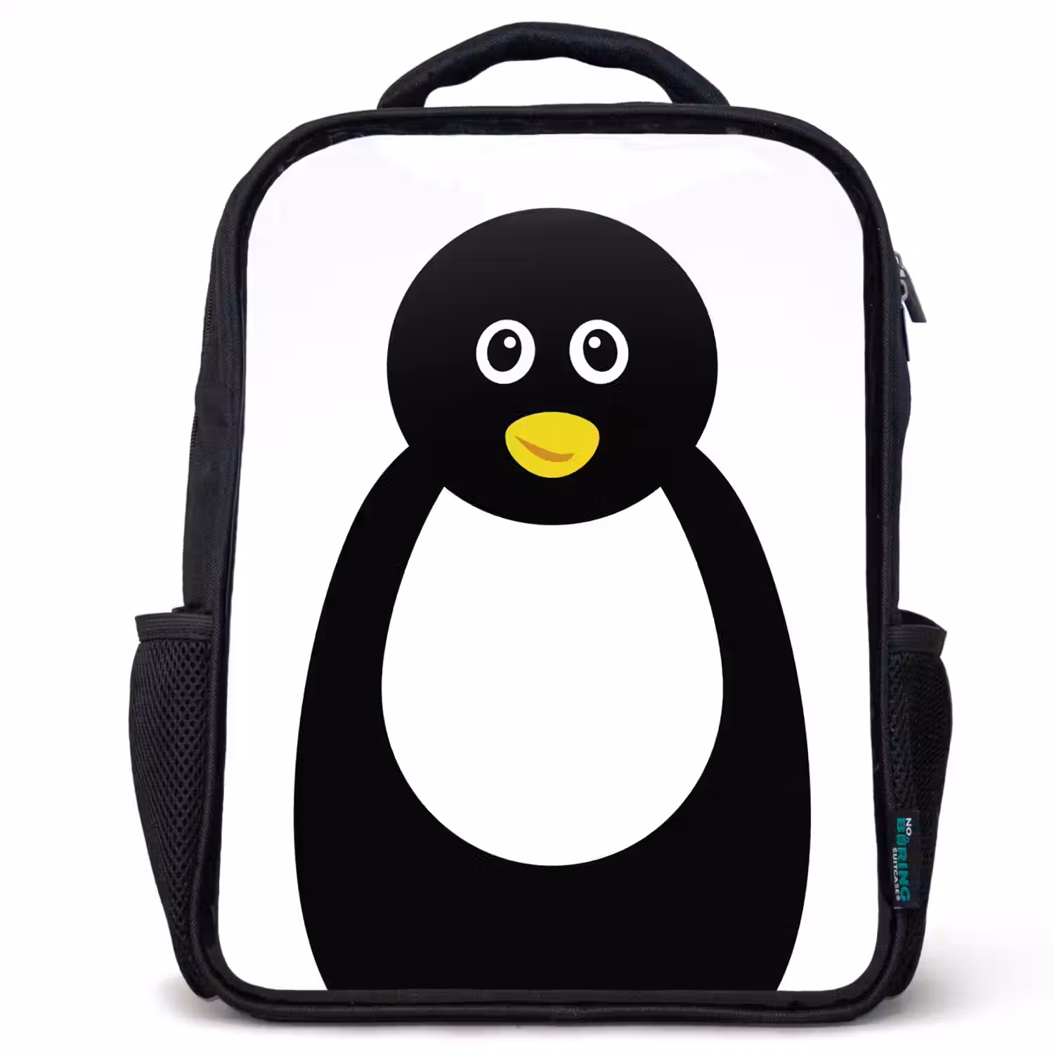 Dierenportret - Pinguïn - kinderen Rugzak - Zwart middel -3d