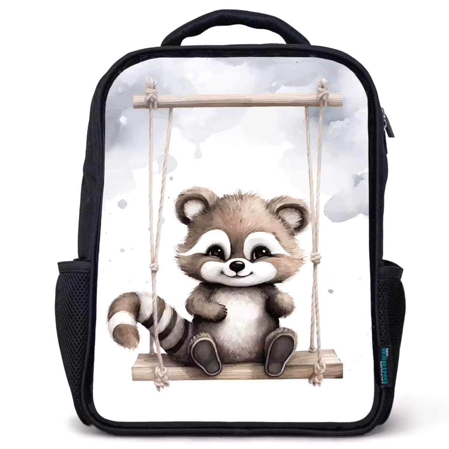 Wasbeer - Dier - Kinderen Rugzak - Zwart middel -3d