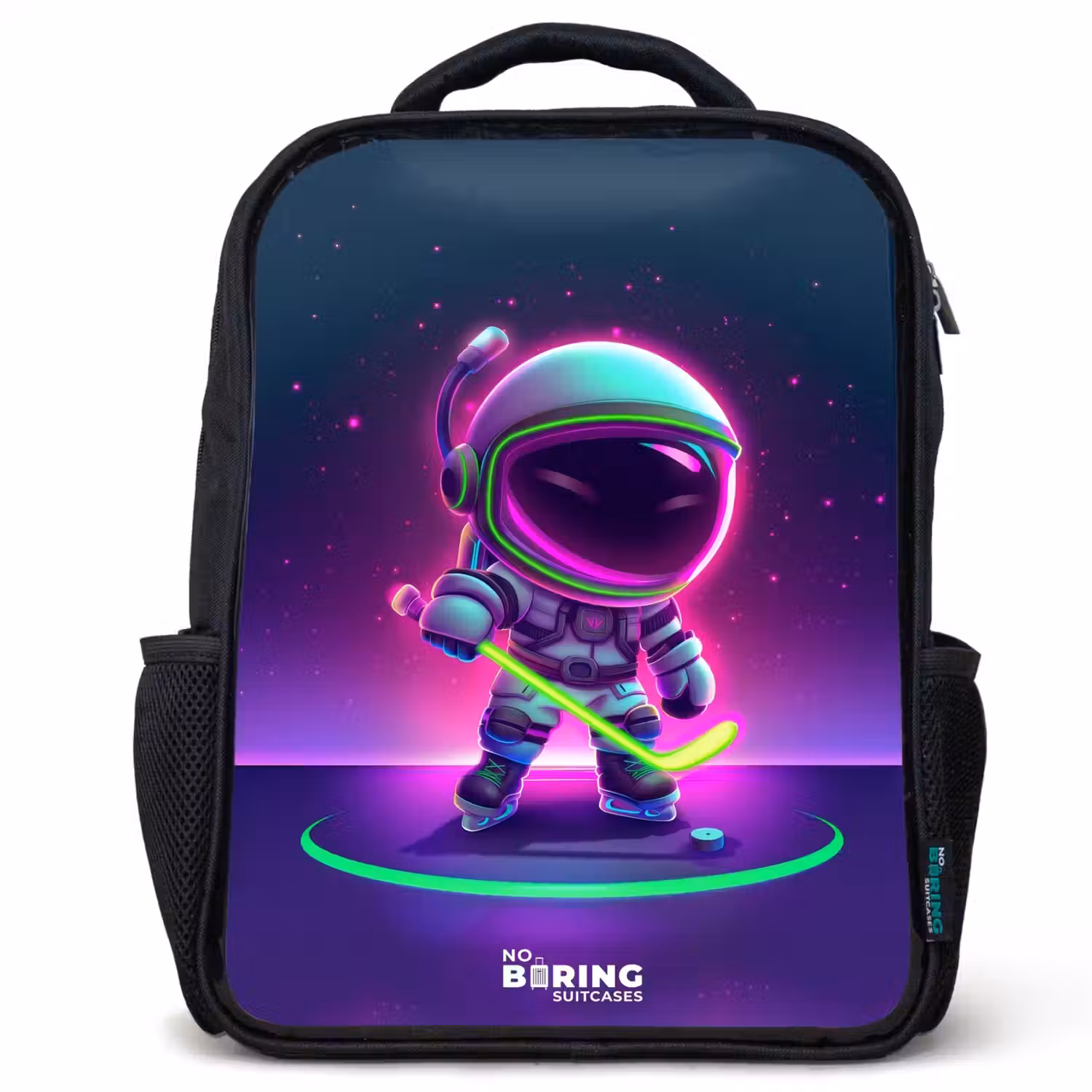 Space hockey Rugzak - Zwart middel -3d