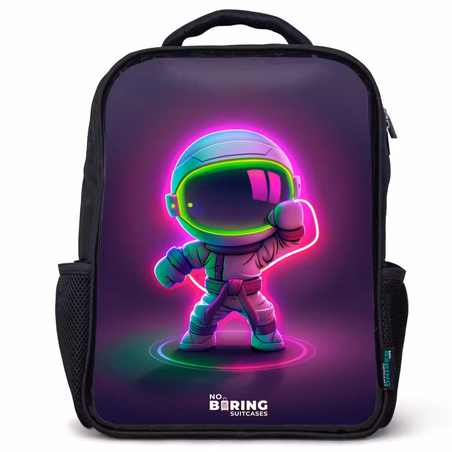 Space karate neon Rugzak - Zwart middel -3d
