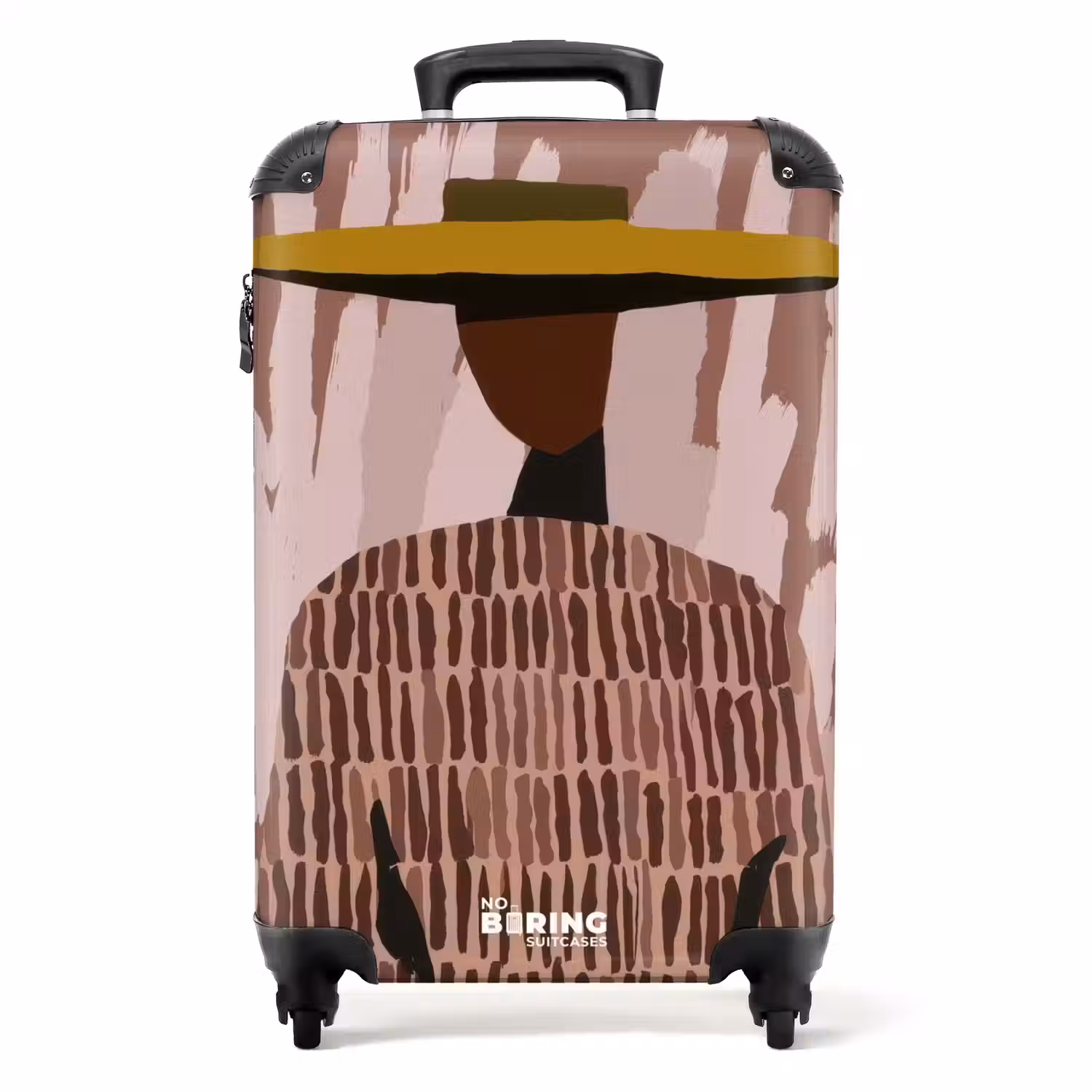 Abstract - Figuur - Illustratie - Hoed NBS - Handbagage koffer - Volwassenen Unisex middel -productfoto_recht