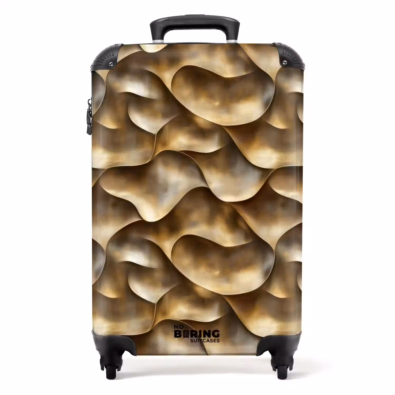 Abstract - Antiek - Goud NBS - Handbagage koffer - Volwassenen Unisex middel -productfoto_recht