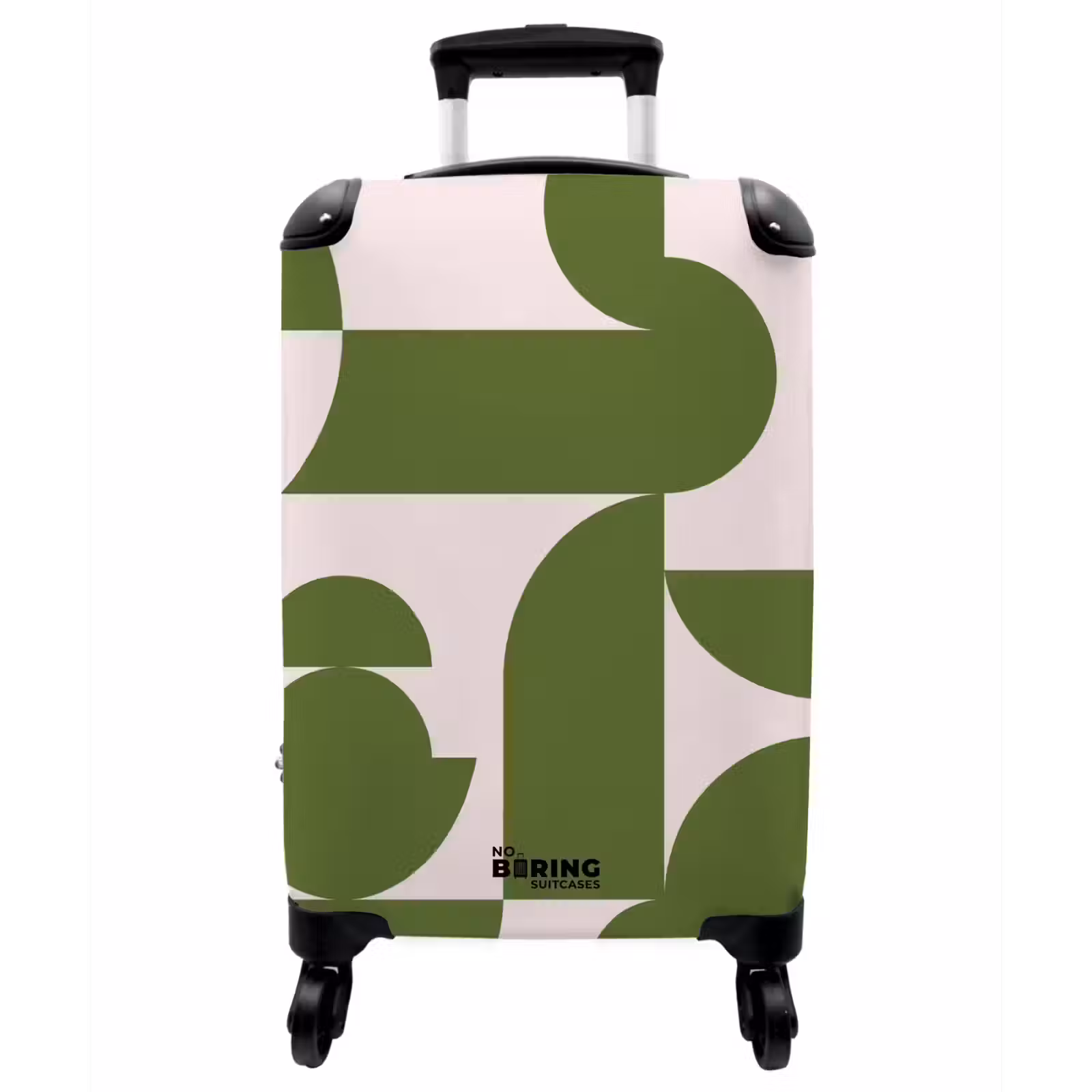 Koffer - Abstrakt – Geometrie – Modern – Grün – Weiß - Abstract - Geometrie - Modern - Groen - Wit NBS - Handbagage koffer - Vrouwen middel