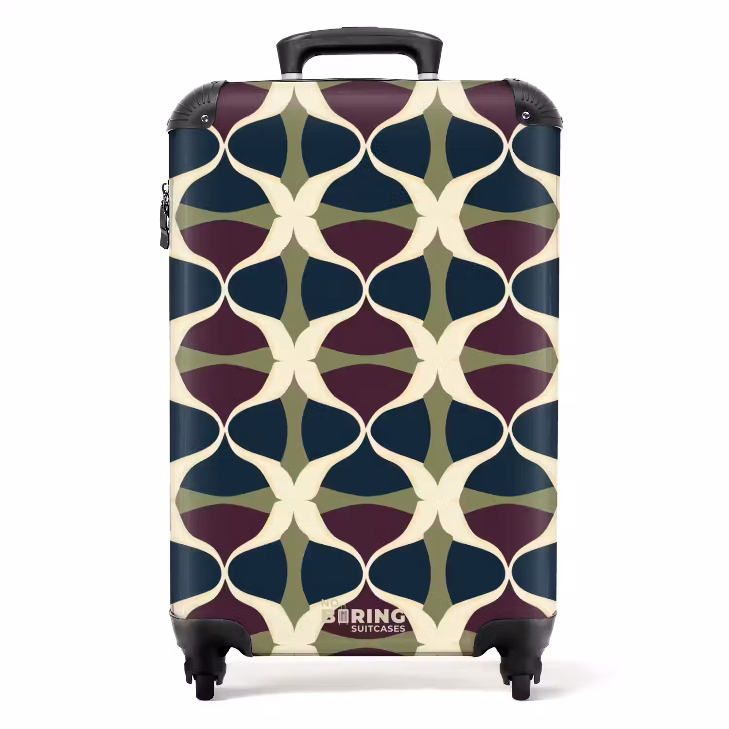 Abstract - Retro - Kleurrijk NBS - Handbagage koffer - Volwassenen Unisex middel -productfoto_recht