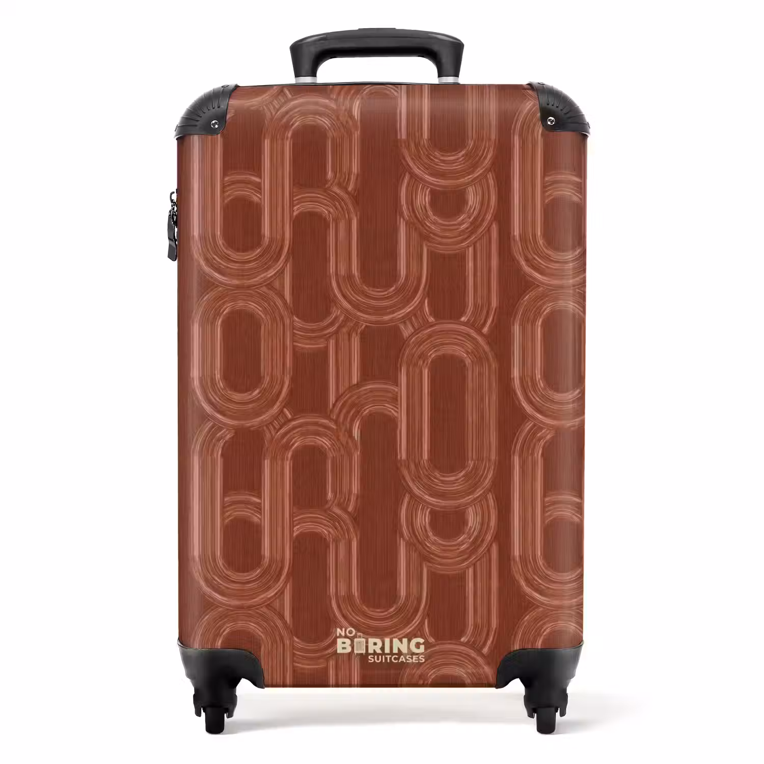 Abstract - Textuur - Bruin NBS - Handbagage koffer - Volwassenen Unisex middel -productfoto_recht