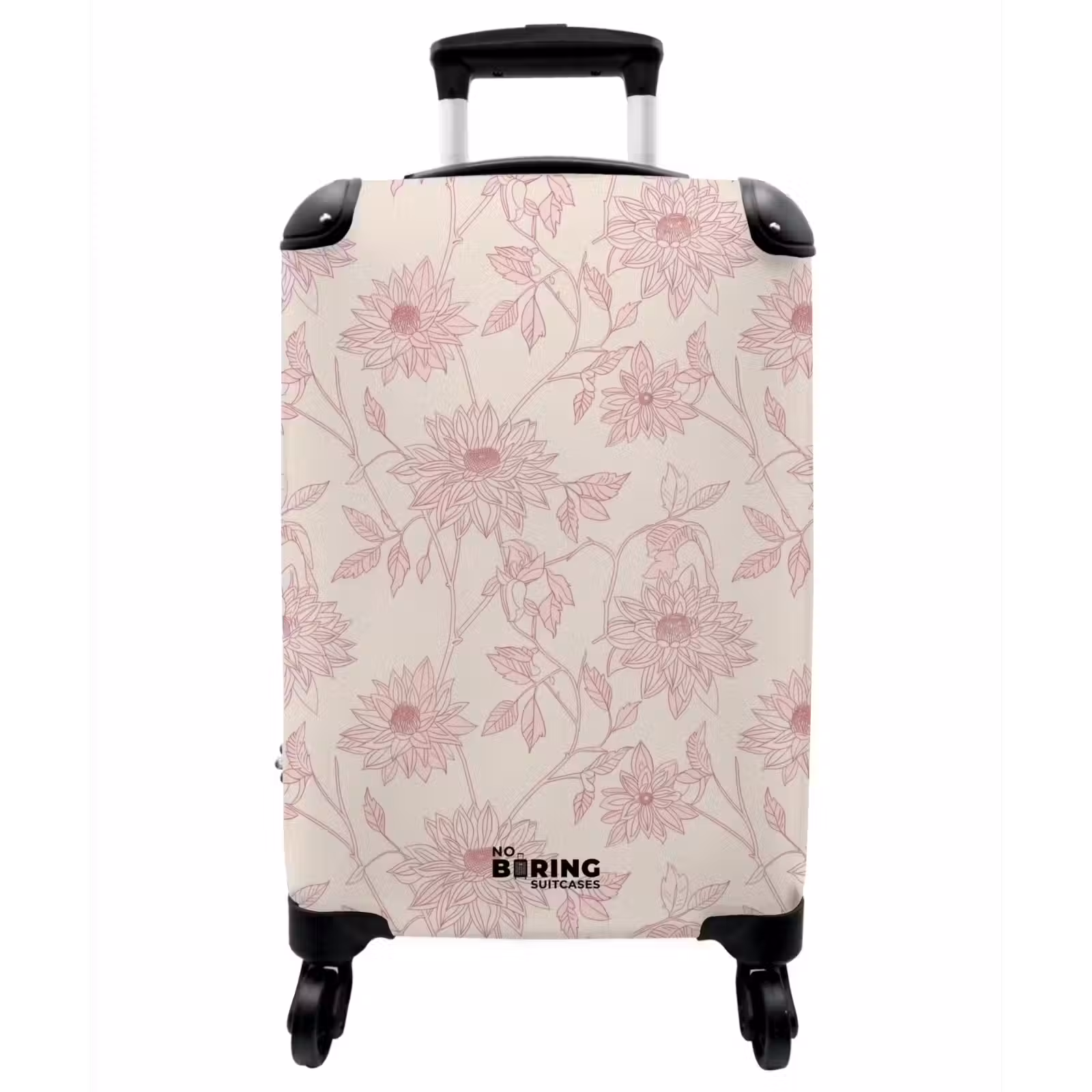 Koffer - Altrosa – Dahlien – Strichzeichnung – Schnittmuster - Oudroze - Dahlia's - Lijntekening - Patroon NBS - Handbagage koffer - Vrouwen middel