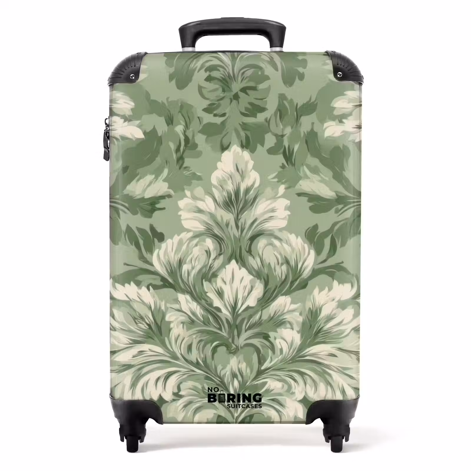 Koffer - Anmutig – Hellgrün – Pflanzen – Muster – Tailliert - Sierlijk - Lichtgroen - Planten - Patroon - Getailleerd NBS - Handbagage koffer - Volwassenen Unisex middel