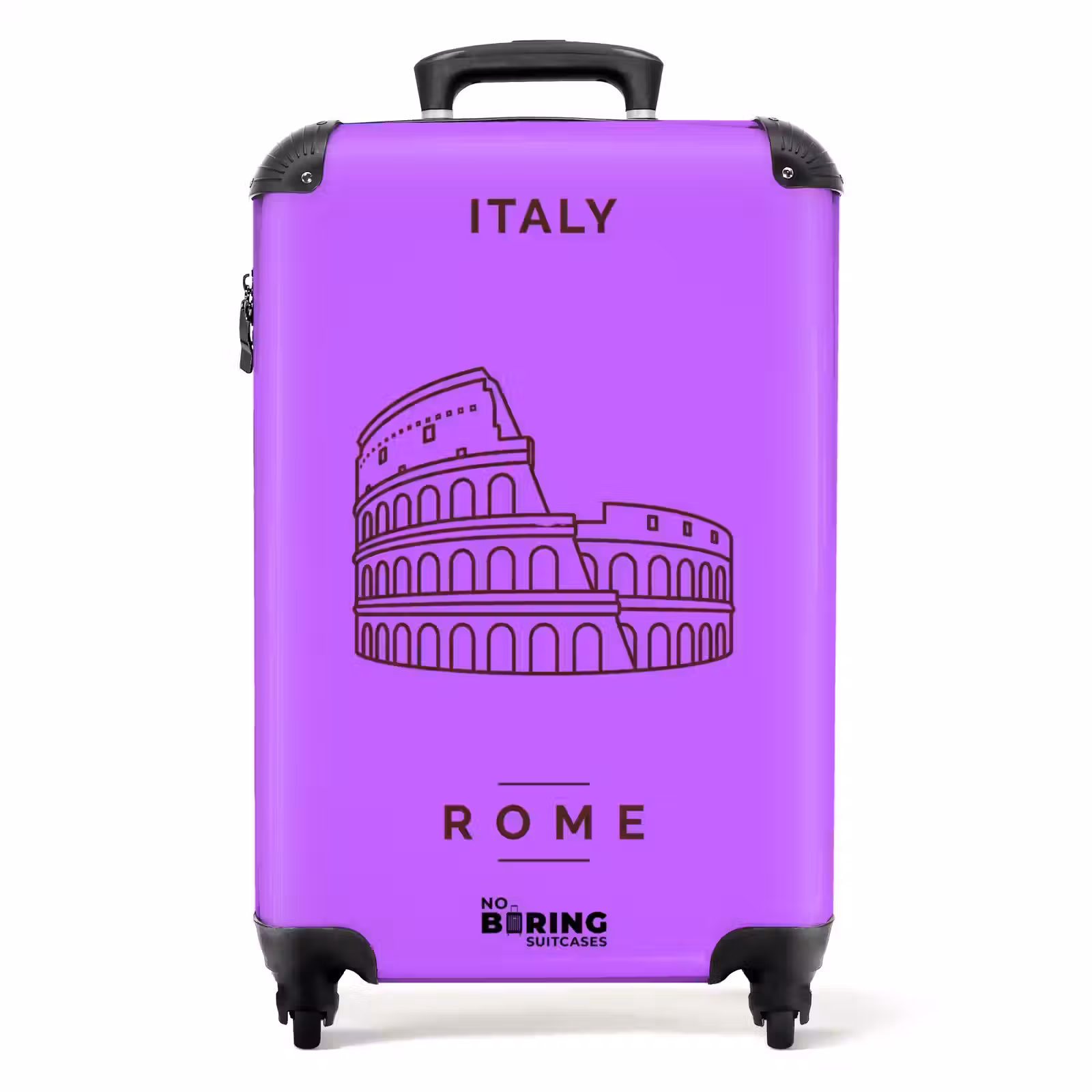 Koffer - Architektur – Kolosseum – Rom – Minimalistisch – Lila - Architectuur - Colosseum - Rome - Minimalistisch - Paars NBS - Handbagage koffer - Volwassenen Unisex middel