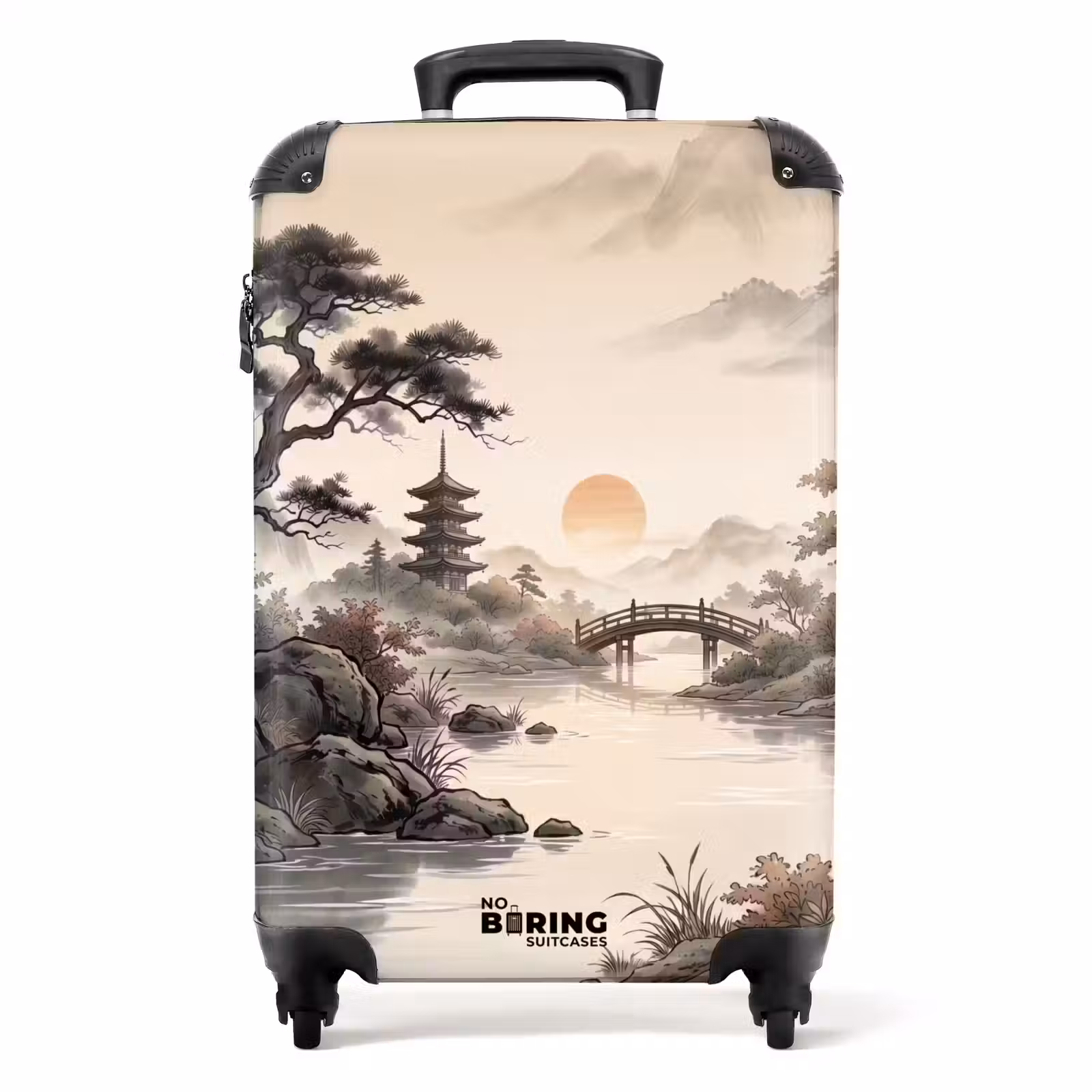 Koffer - Asien – Landschaft – Farbenfroh - Azië - Landschap - Kleurrijk NBS - Handbagage koffer - Volwassenen Unisex middel